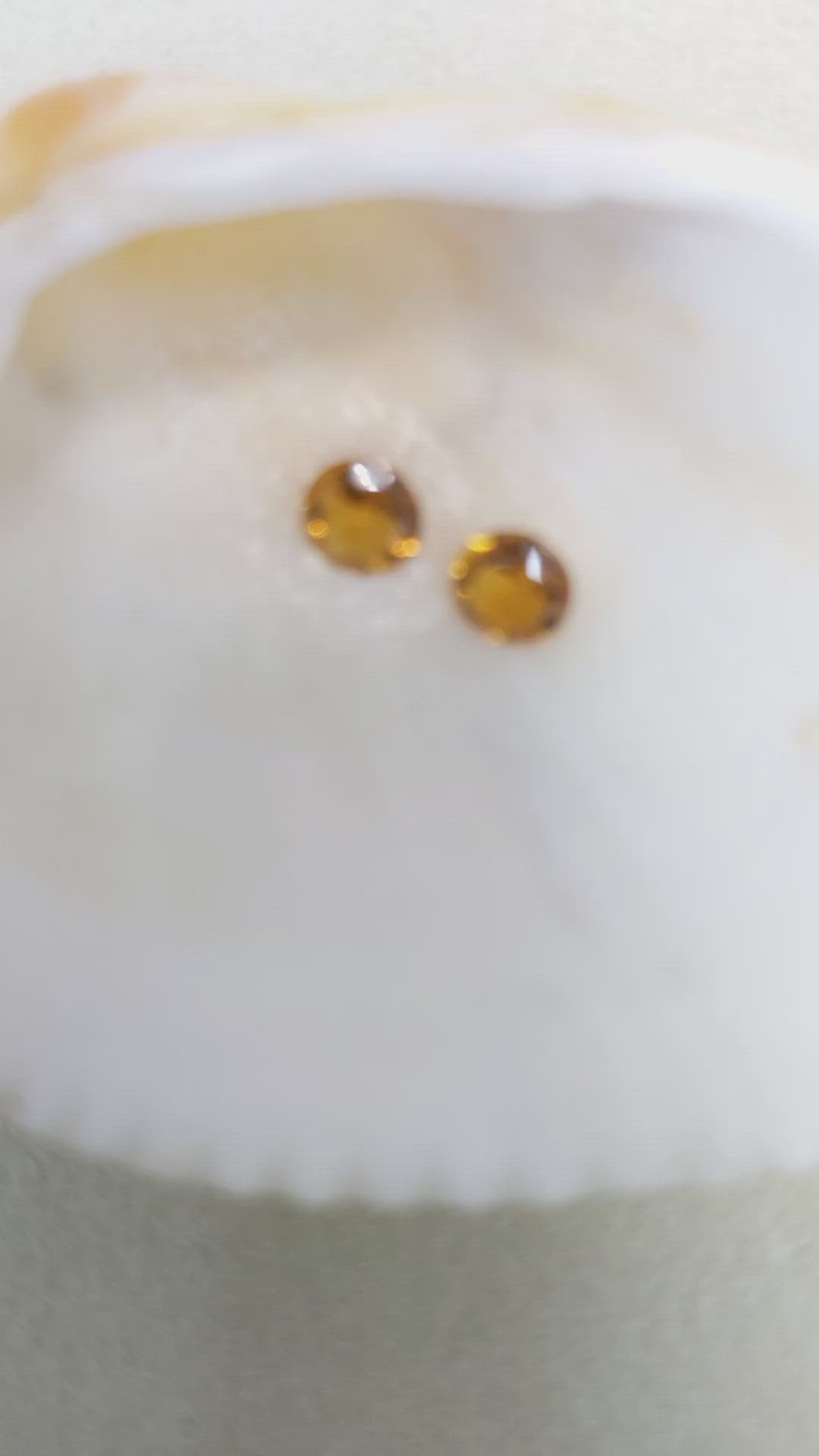 0.82&nbsp;Ct.Tw.Total Carat Weight Orangish Yellow Madeira Citrine Pair from Brazil Size Video