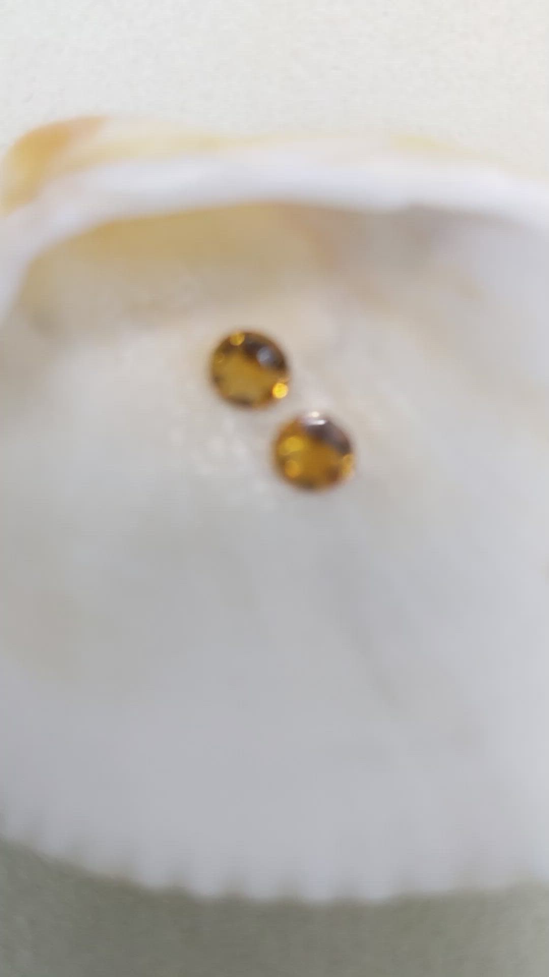 0.82 Ct.Tw.Total Carat Weight Yellowish Orange Madeira Citrine Pair from Brazil Size Video