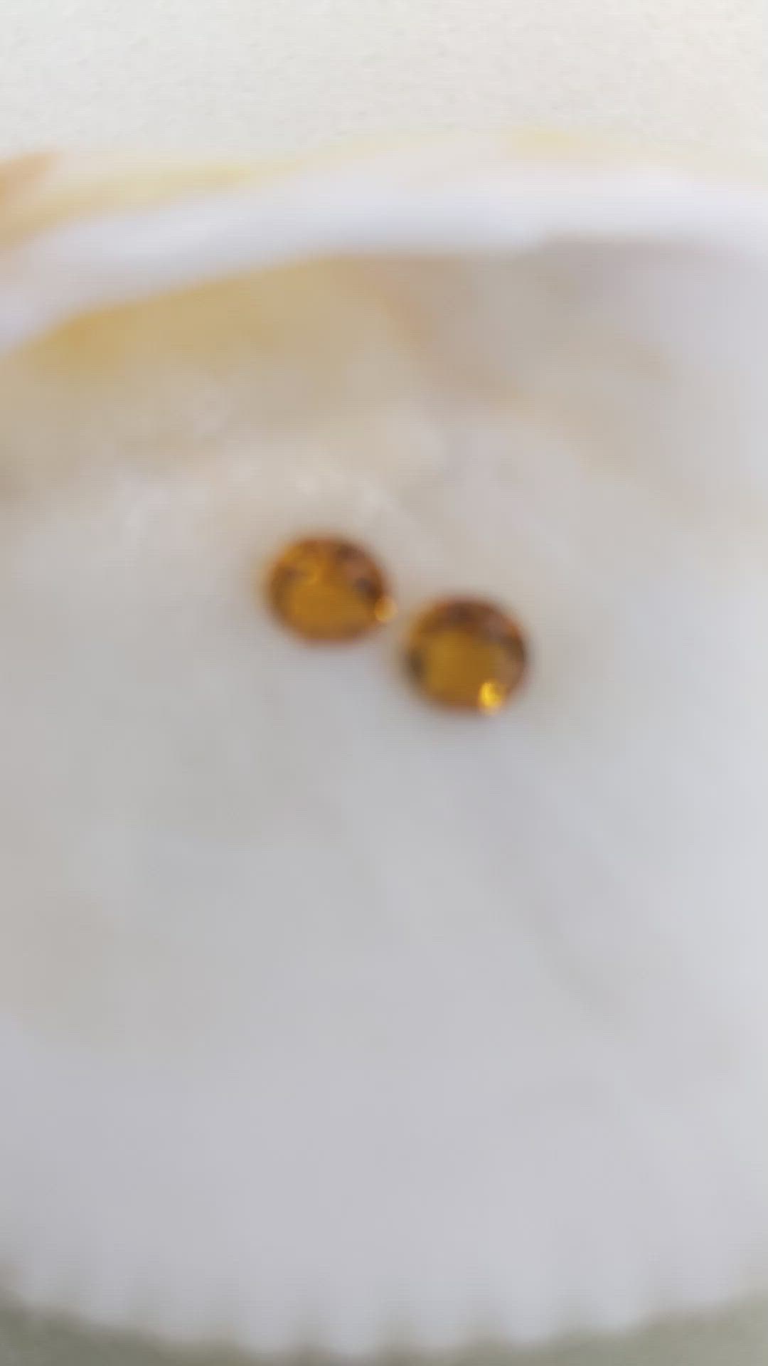 0.84&nbsp;Ct.Tw.Total Carat Weight Orange Madeira Citrine Pair from Brazil Size Video