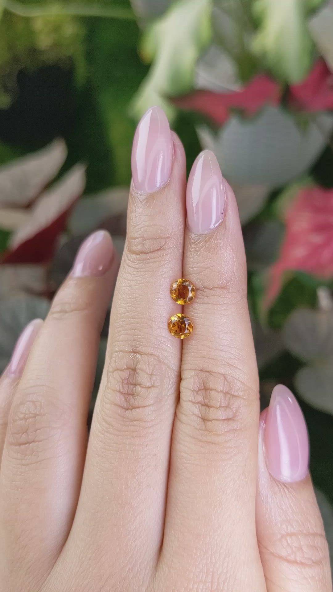 0.84&nbsp;Ct.Tw.Total Carat Weight Orange Madeira Citrine Pair from Brazil Size Video