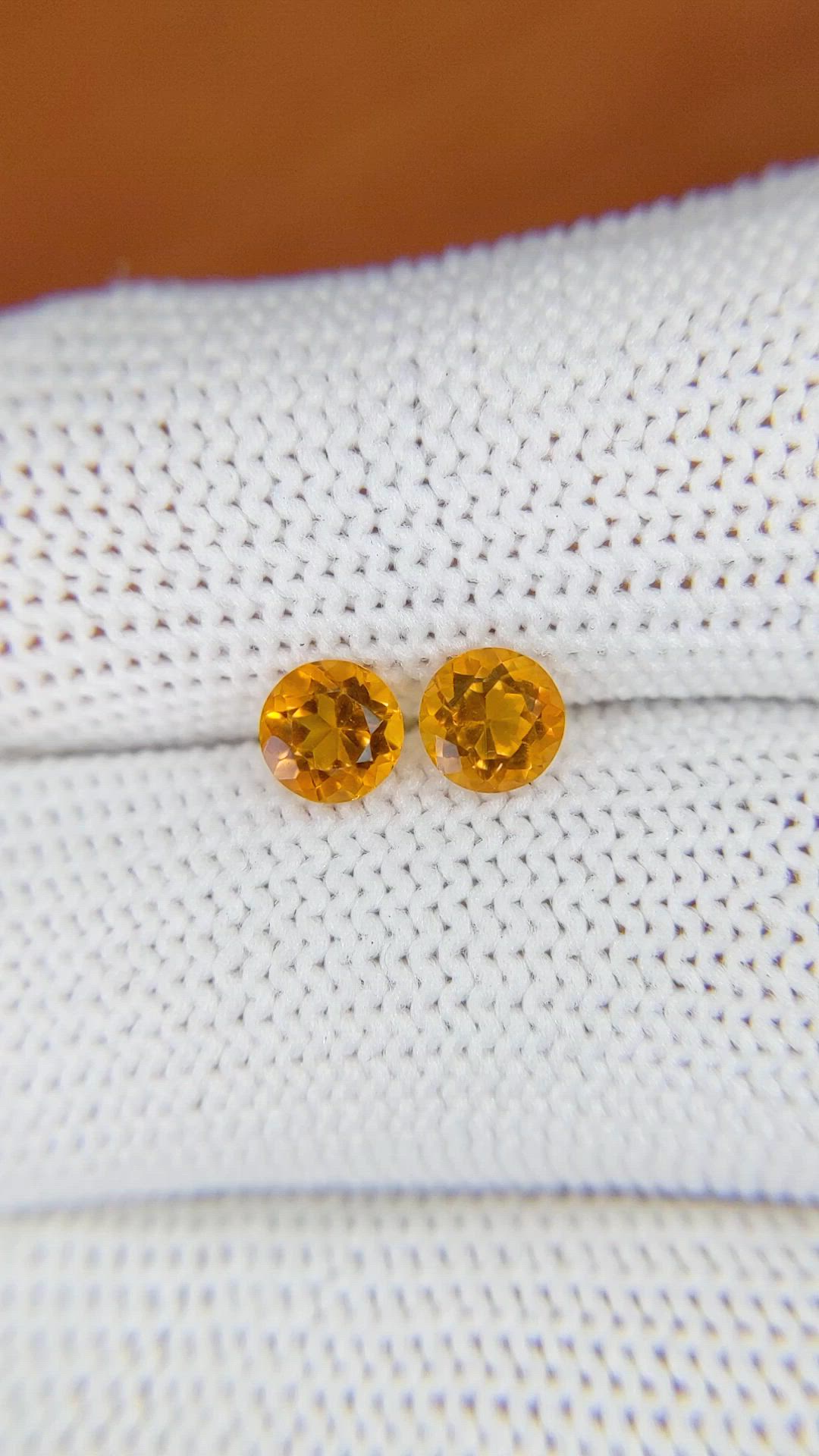 0.93&nbsp;Ct.Tw.Total Carat Weight Orange Madeira Citrine Pair from Brazil Size Video