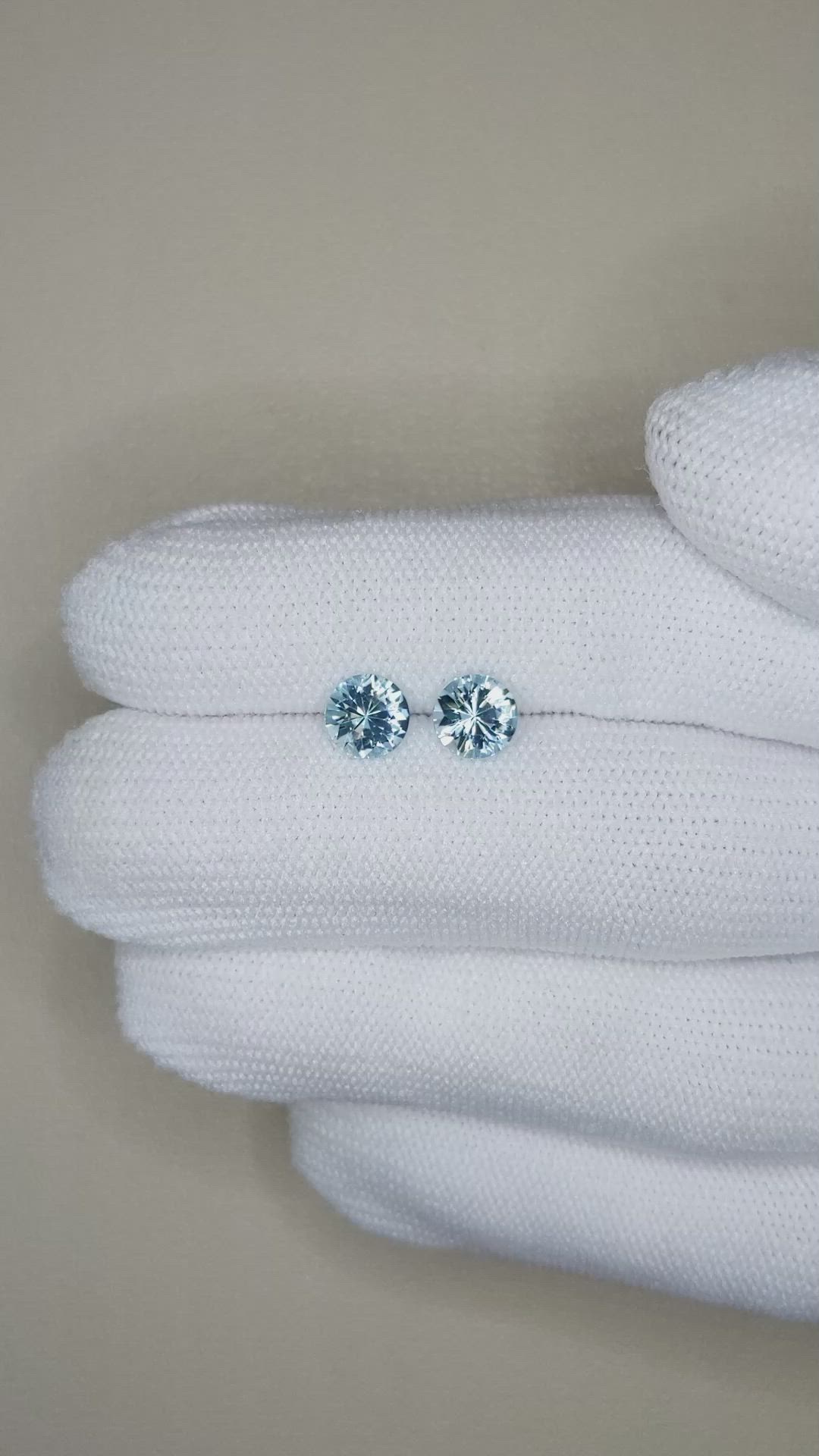 1.51&nbsp;Ct.Tw.Total Carat Weight Blue Aquamarine Pair from Brazil Size Video