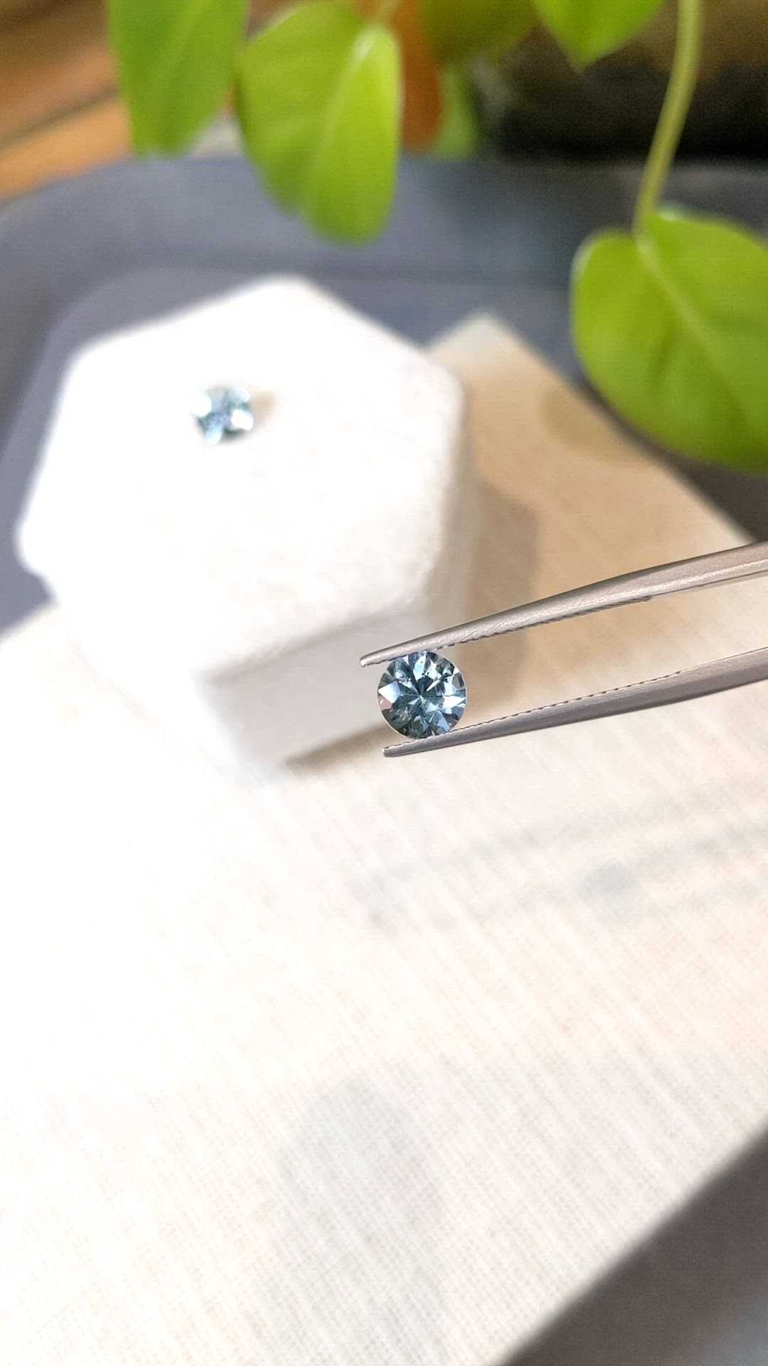 1.44&nbsp;Ct.Tw.Total Carat Weight Blue Aquamarine Pair from Brazil Size Video