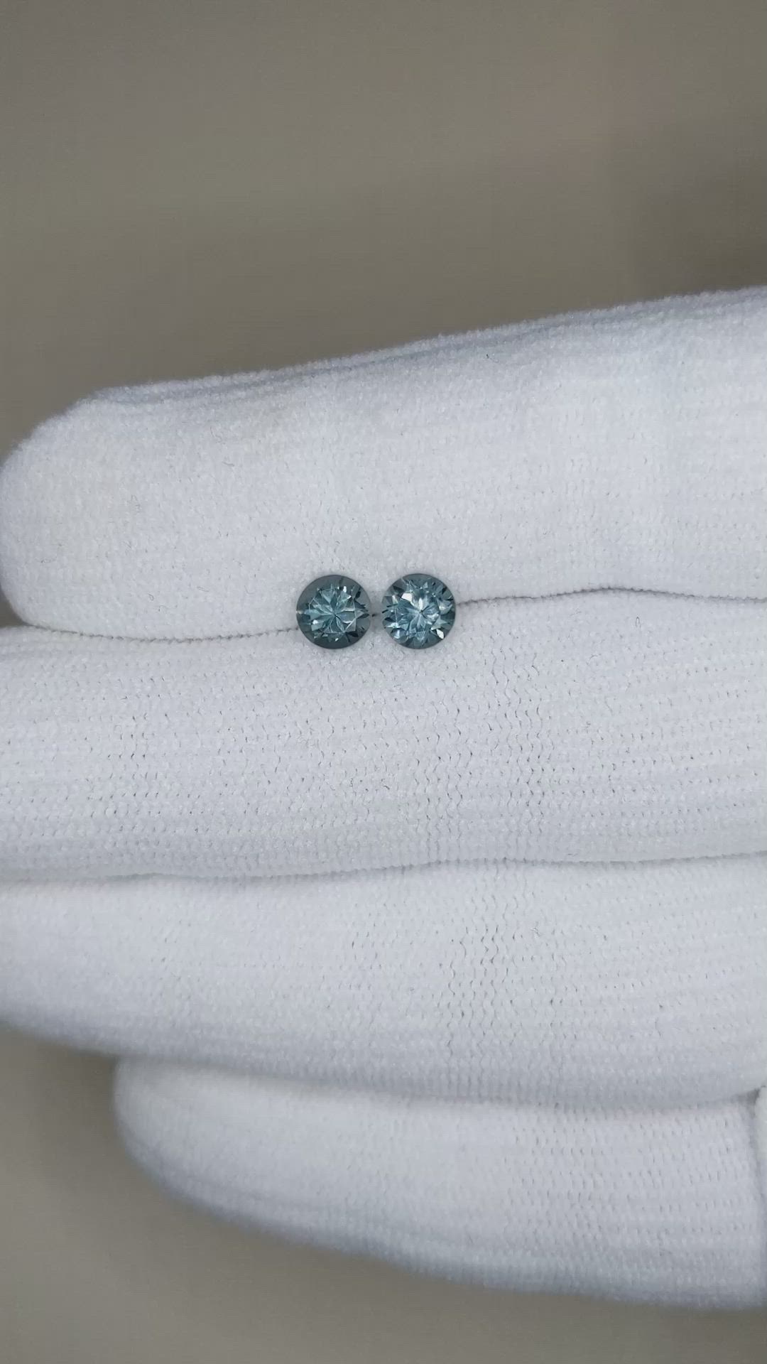 1.31&nbsp;Ct.Tw.Total Carat Weight Bluish Grey Spinel Pair from Tanzania Size Video
