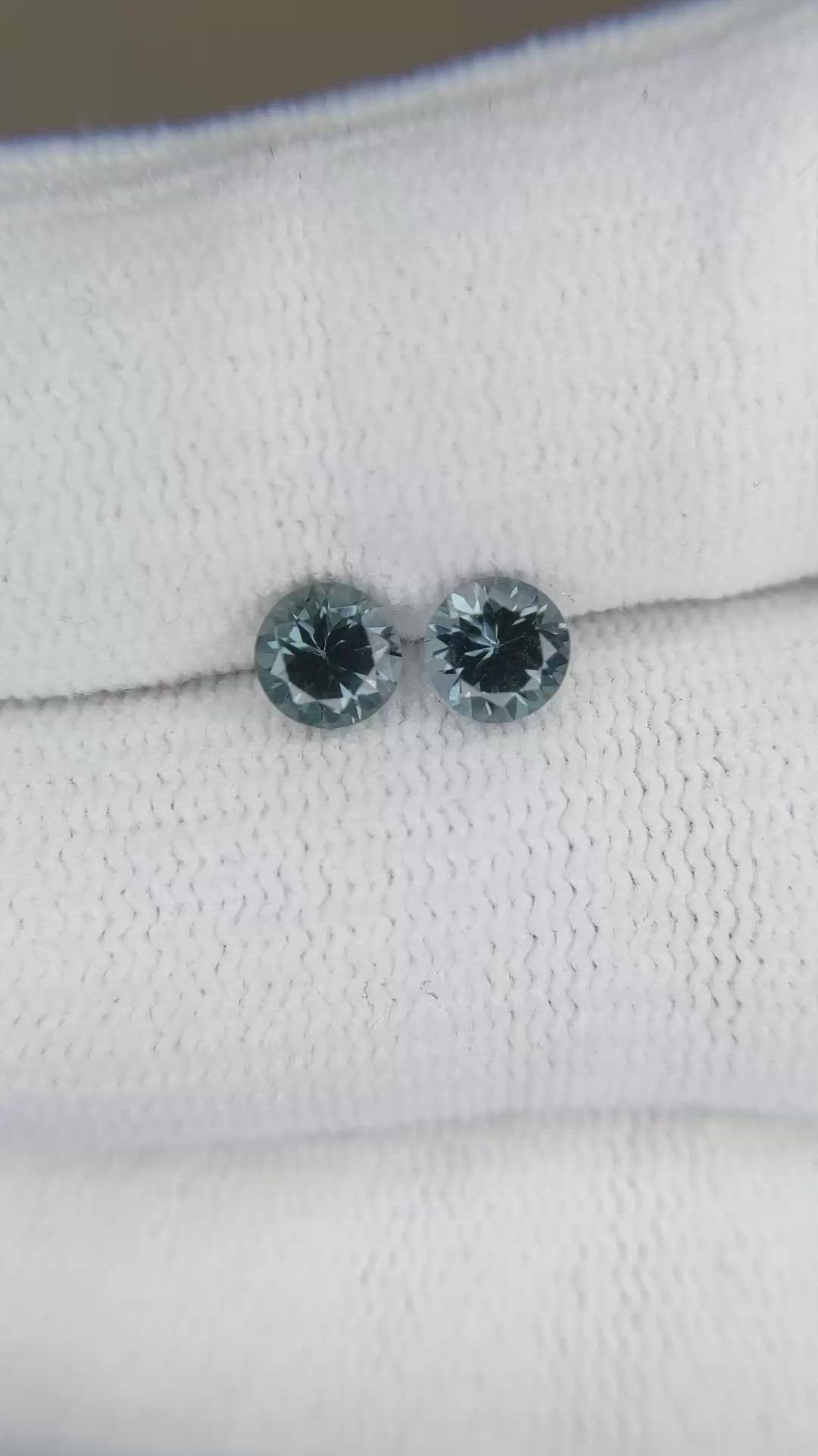 1.31&nbsp;Ct.Tw.Total Carat Weight Bluish Grey Spinel Pair from Tanzania Size Video