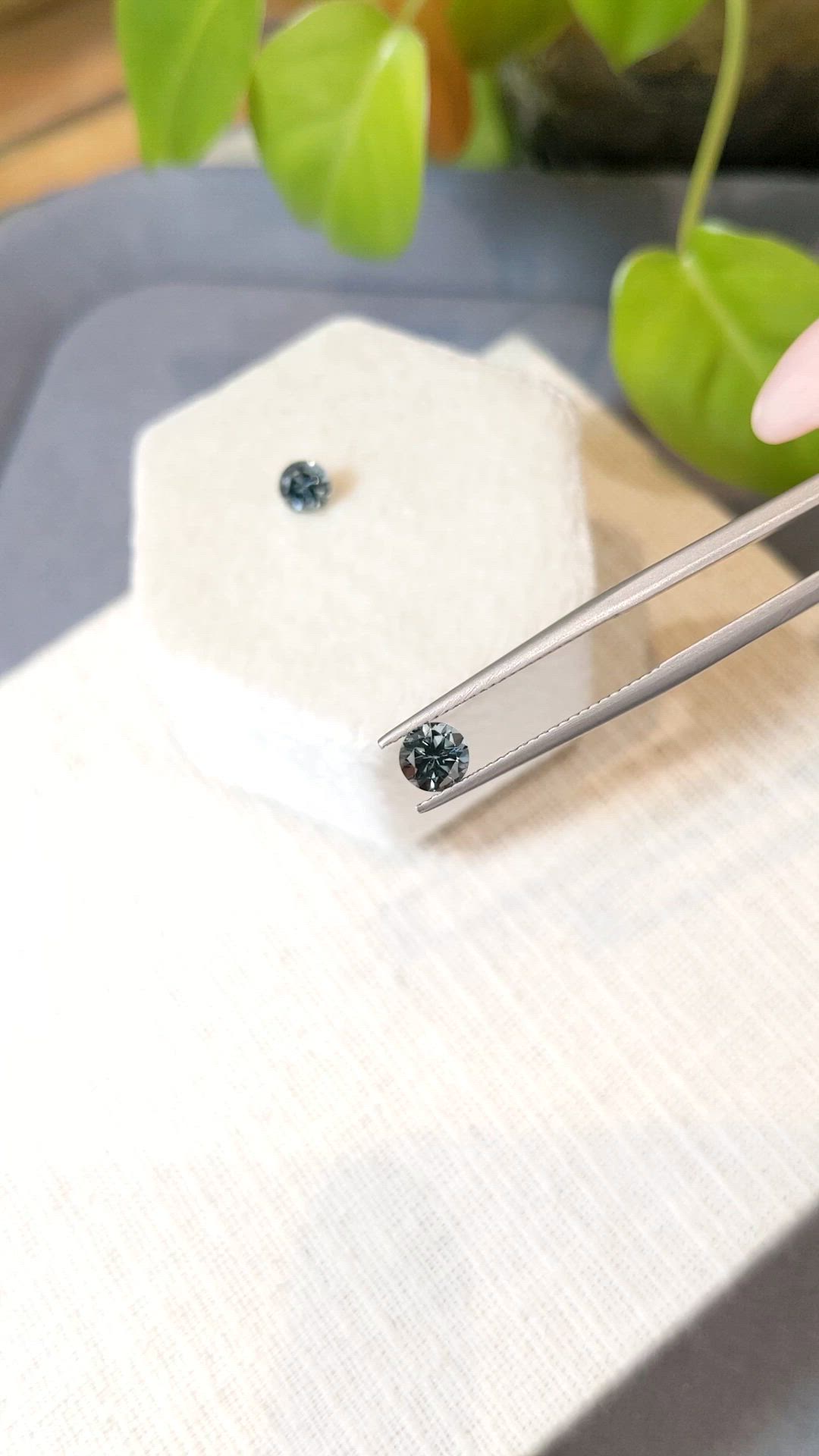 1.31&nbsp;Ct.Tw.Total Carat Weight Bluish Grey Spinel Pair from Tanzania Size Video