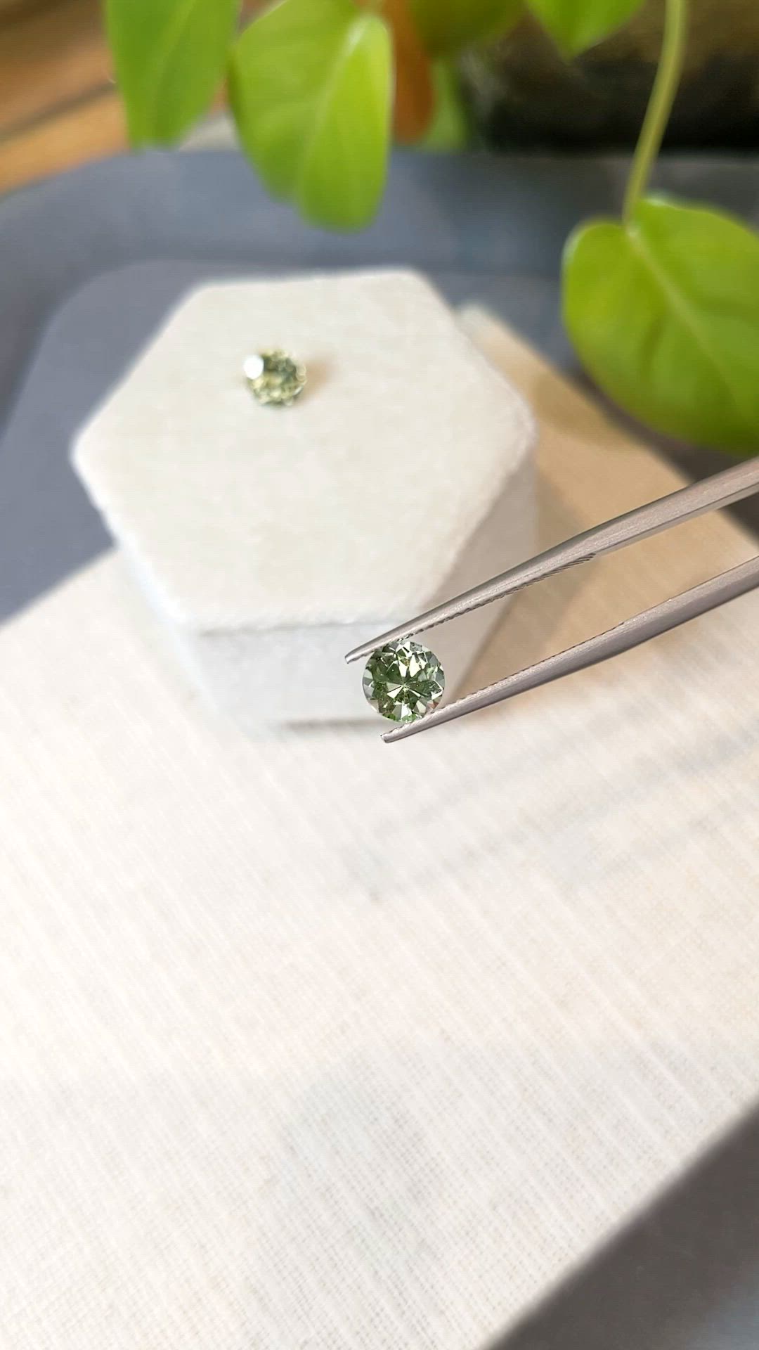 1.81&nbsp;Ct.Tw.Total Carat Weight Yellowish Green Tourmaline Pair from Brazil Size Video