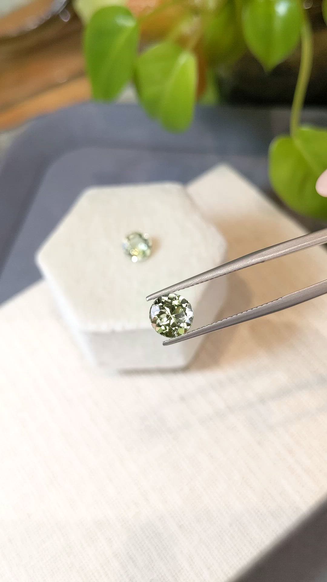 2.66&nbsp;Ct.Tw.Total Carat Weight Greenish Yellow Tourmaline Pair from Brazil Size Video