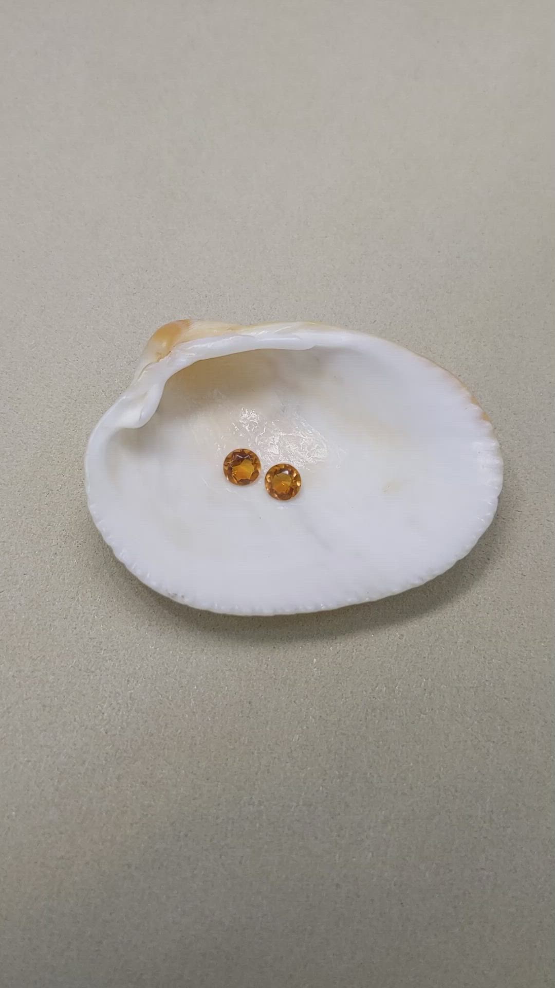 0.86&nbsp;Ct.Tw.Total Carat Weight Yellowish Orange Madeira Citrine Pair from Brazil Size Video