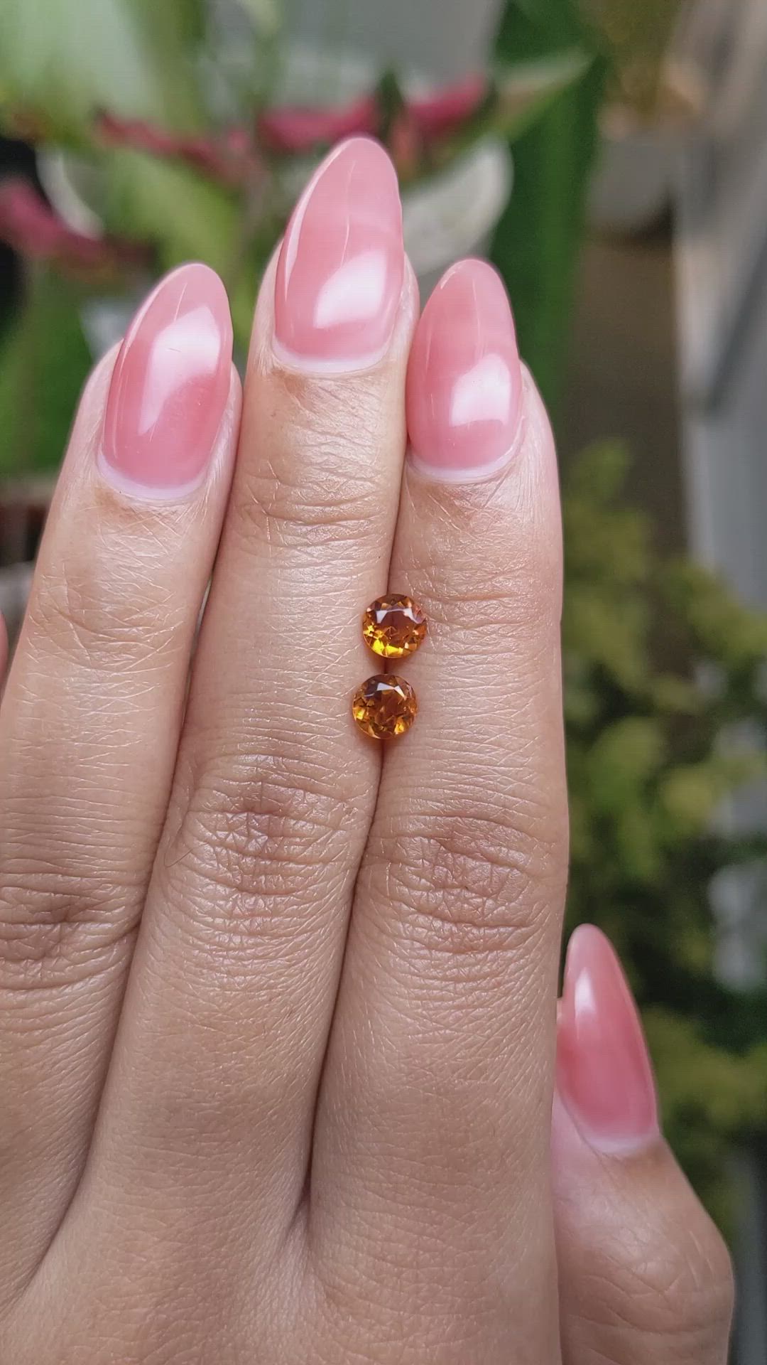 0.88&nbsp;Ct.Tw.Total Carat Weight Orange Madeira Citrine Pair from Brazil Size Video