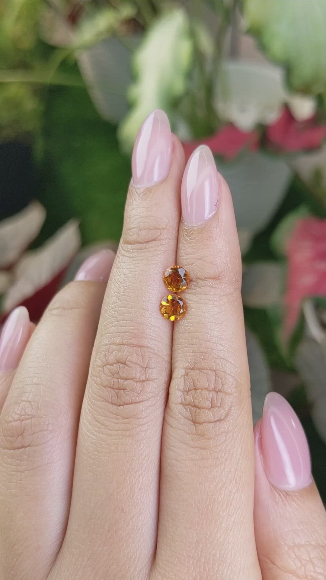 0.84&nbsp;Ct.Tw.Total Carat Weight Orange Madeira Citrine Pair from Brazil Size Video