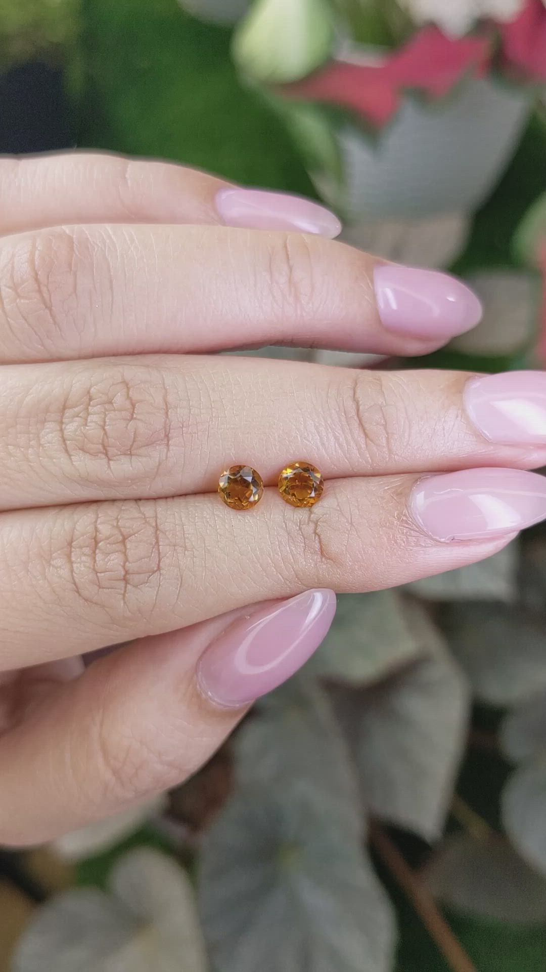 0.92&nbsp;Ct.Tw.Total Carat Weight Orange Madeira Citrine Pair from Brazil Size Video