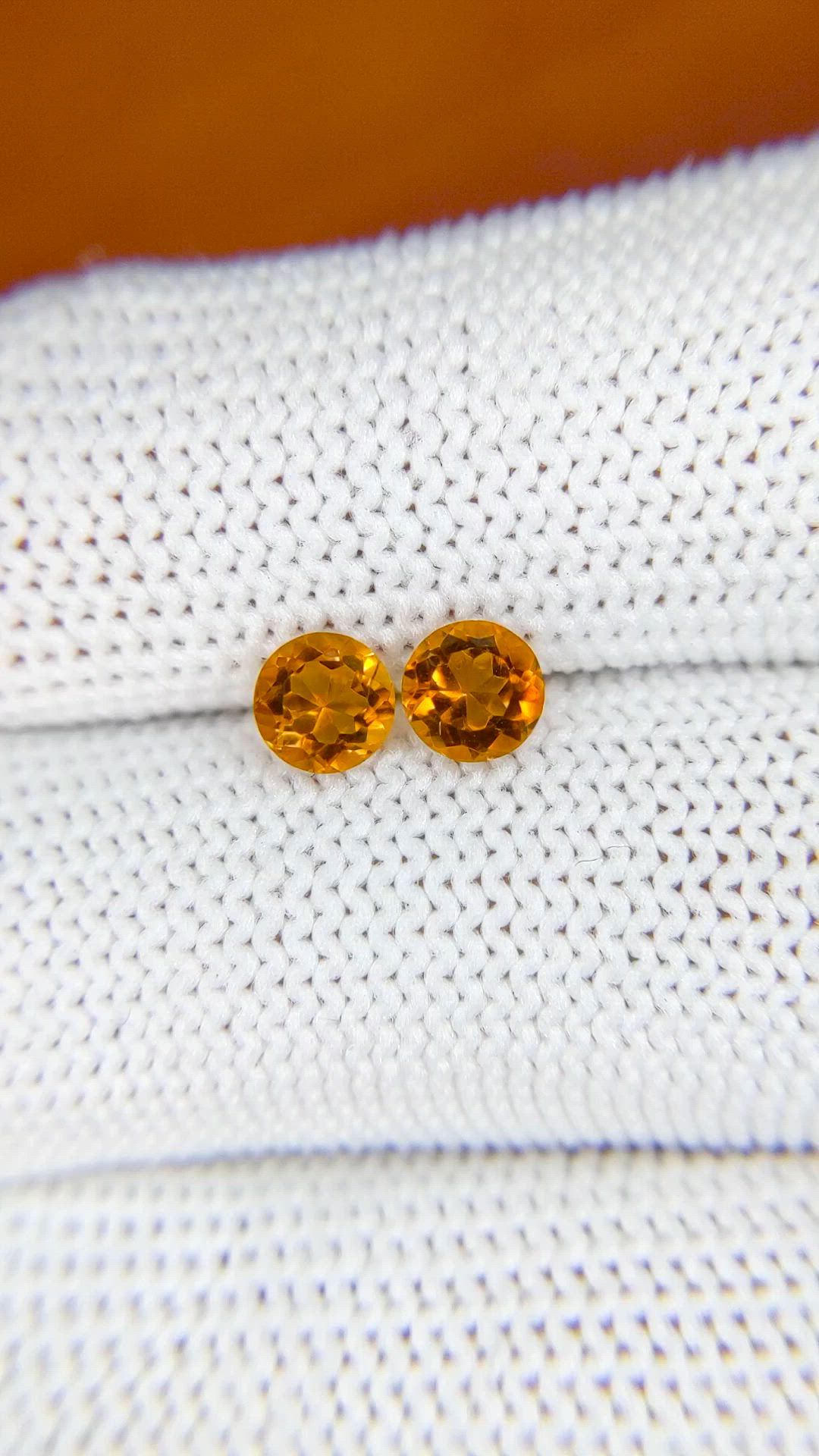 0.92&nbsp;Ct.Tw.Total Carat Weight Orange Madeira Citrine Pair from Brazil Size Video