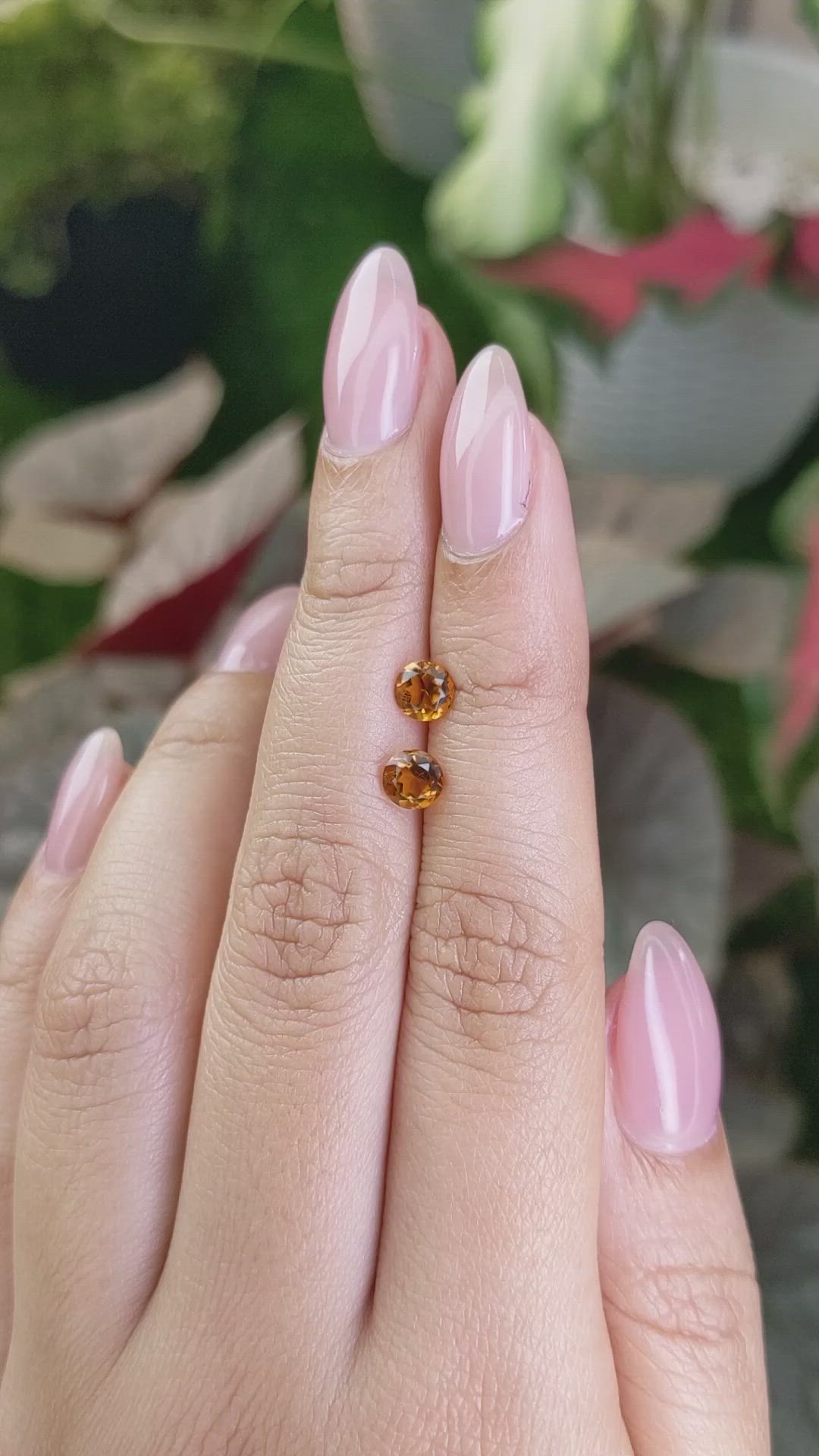 0.92&nbsp;Ct.Tw.Total Carat Weight Orange Madeira Citrine Pair from Brazil Size Video
