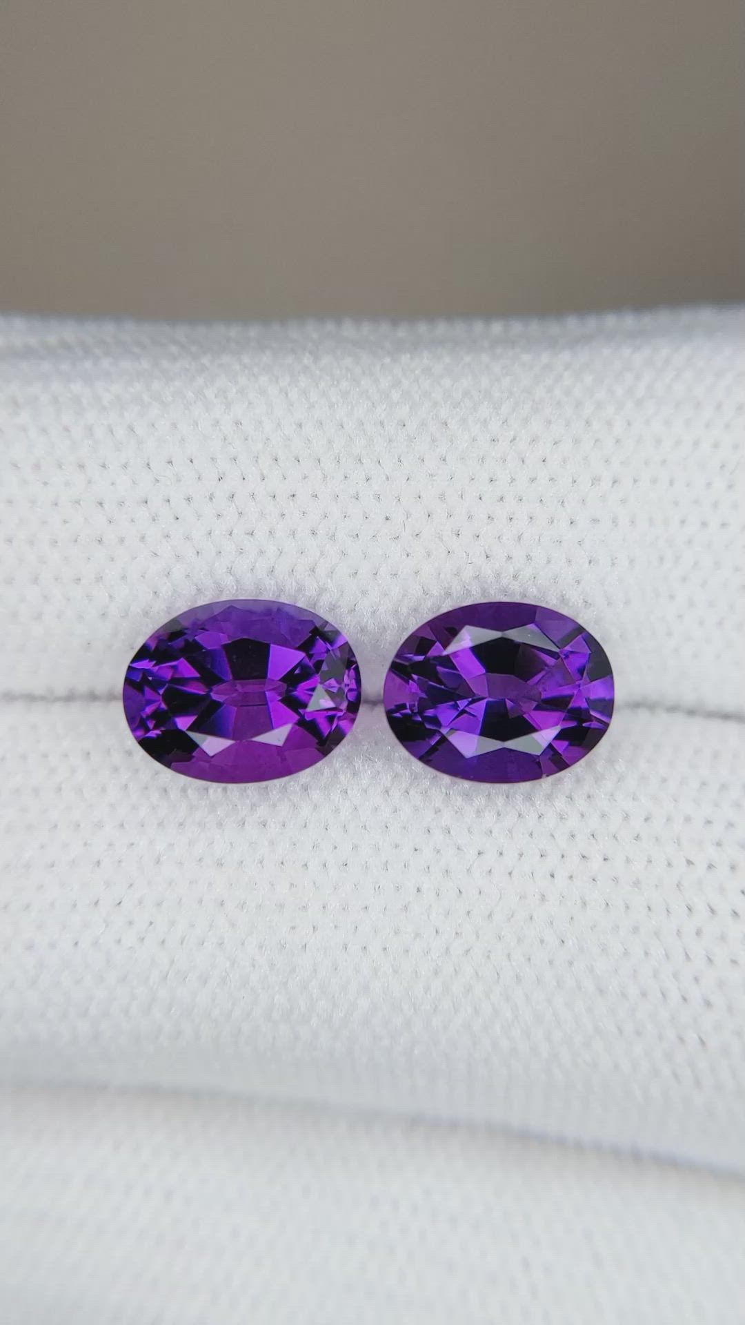 3.50&nbsp;Ct.Tw.Total Carat Weight Purple Amethyst Pair from Brazil Size Video