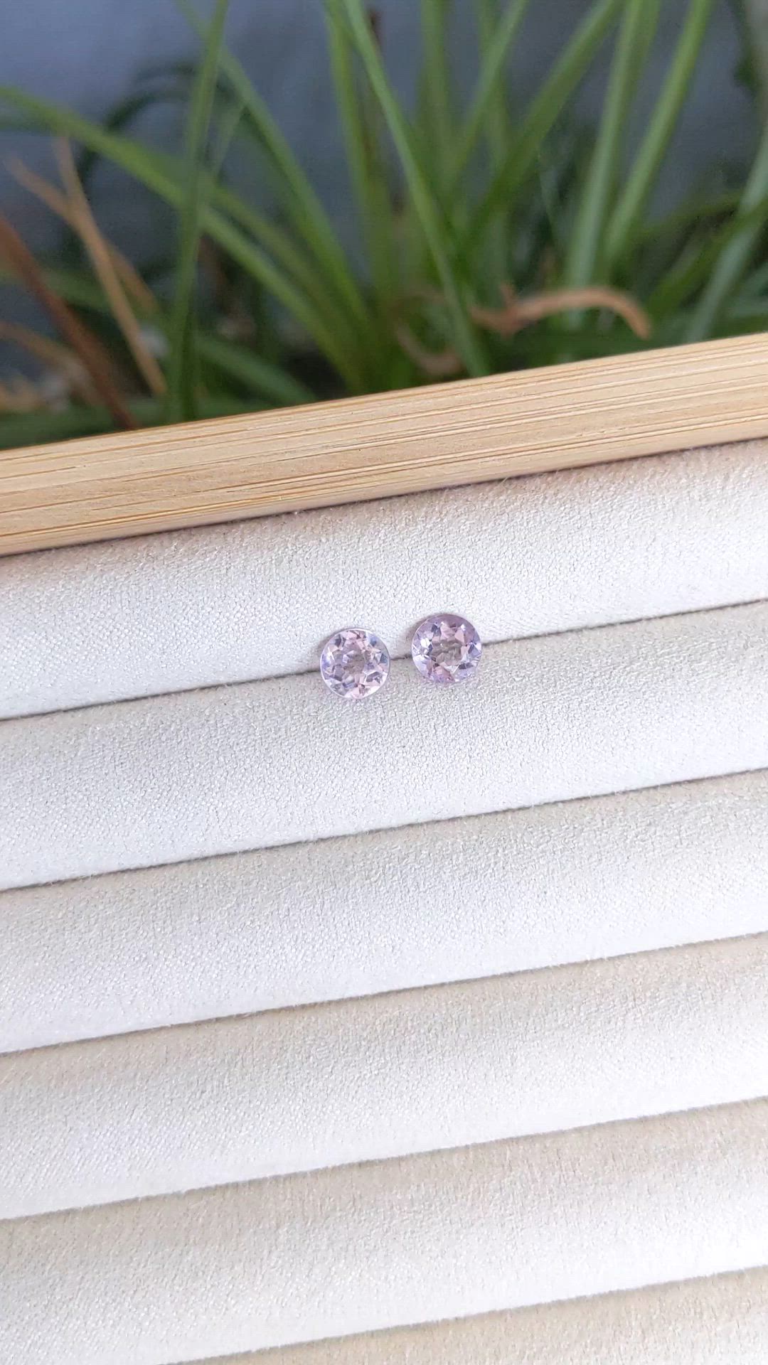 1.84&nbsp;Ct.Tw.Total Carat Weight Purple Amethyst Pair from Brazil Size Video