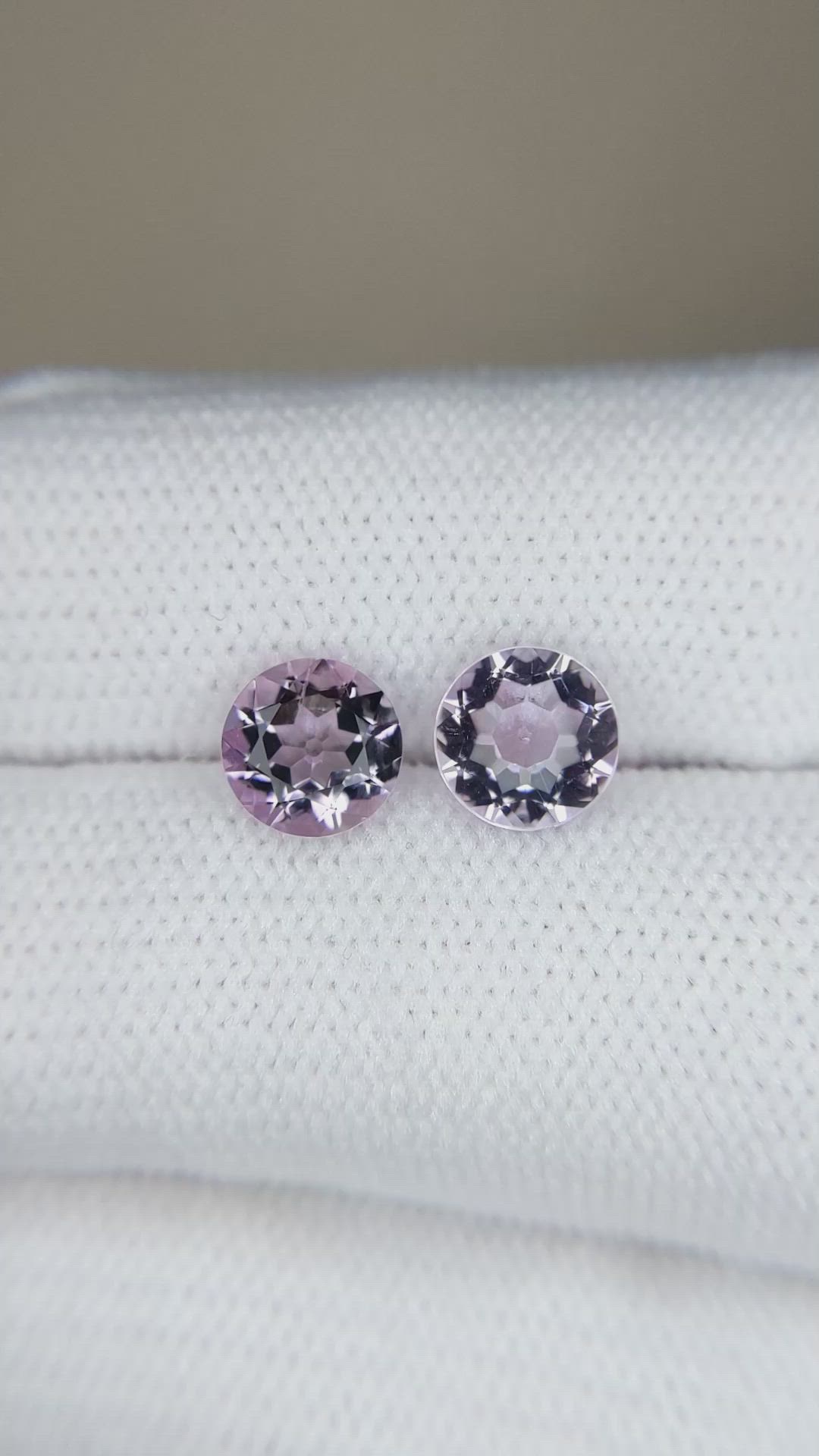 1.84&nbsp;Ct.Tw.Total Carat Weight Purple Amethyst Pair from Brazil Size Video