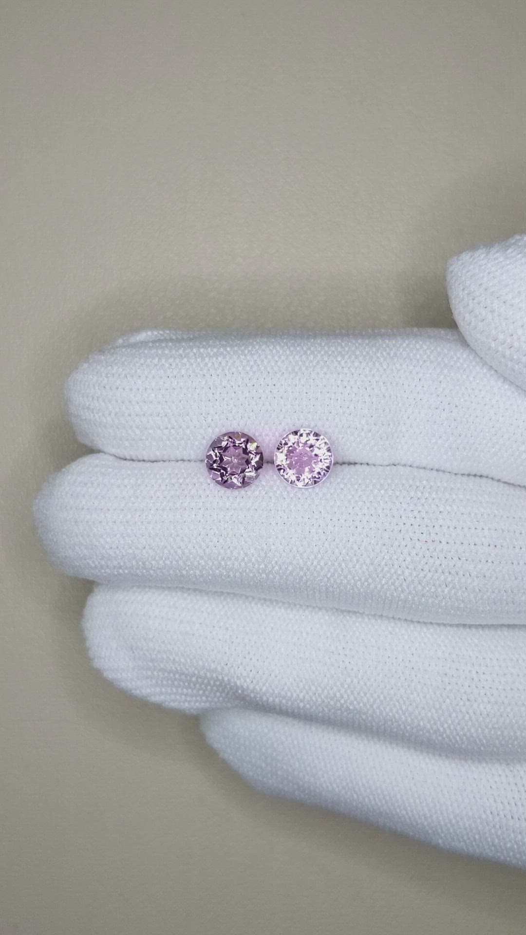 1.84&nbsp;Ct.Tw.Total Carat Weight Purple Amethyst Pair from Brazil Size Video