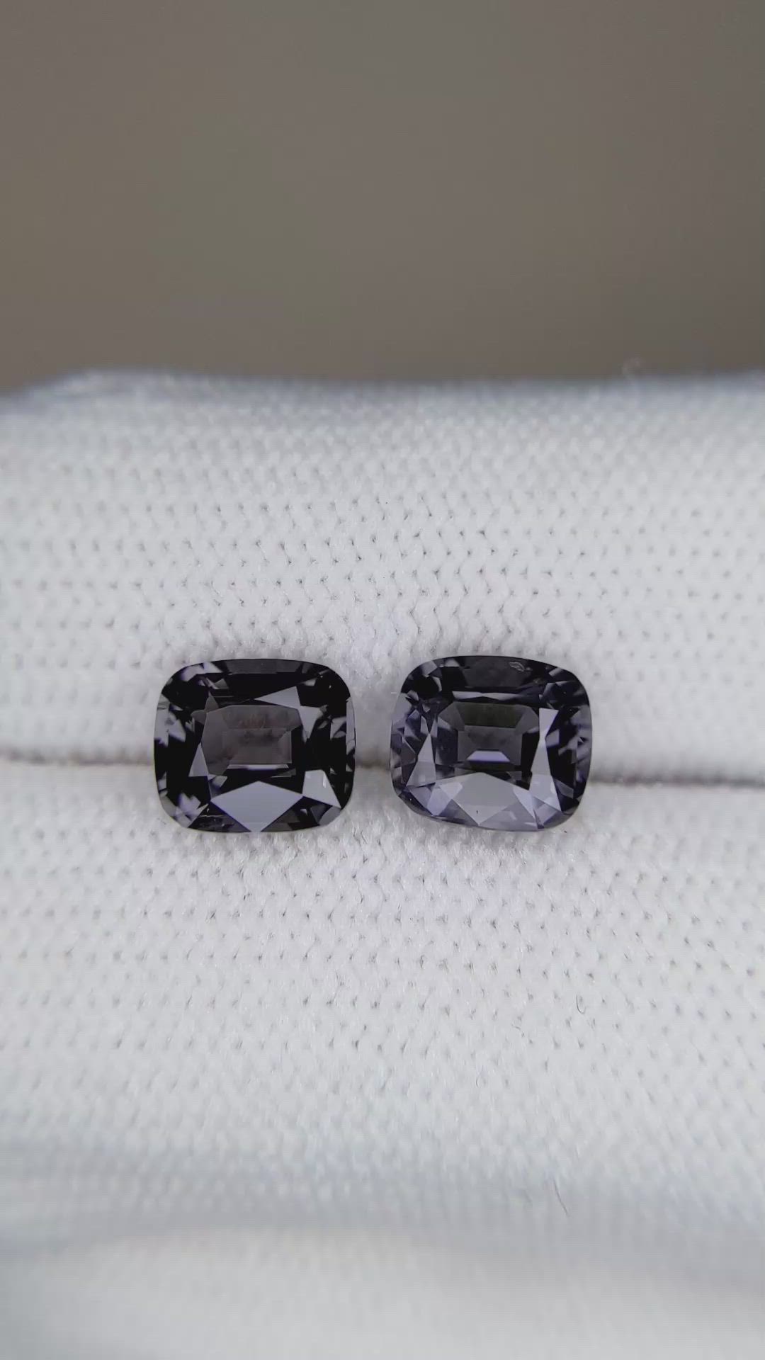 3.20&nbsp;Ct.Tw.Total Carat Weight Purple Spinel Pair from Burma (Myanmar) Size Video