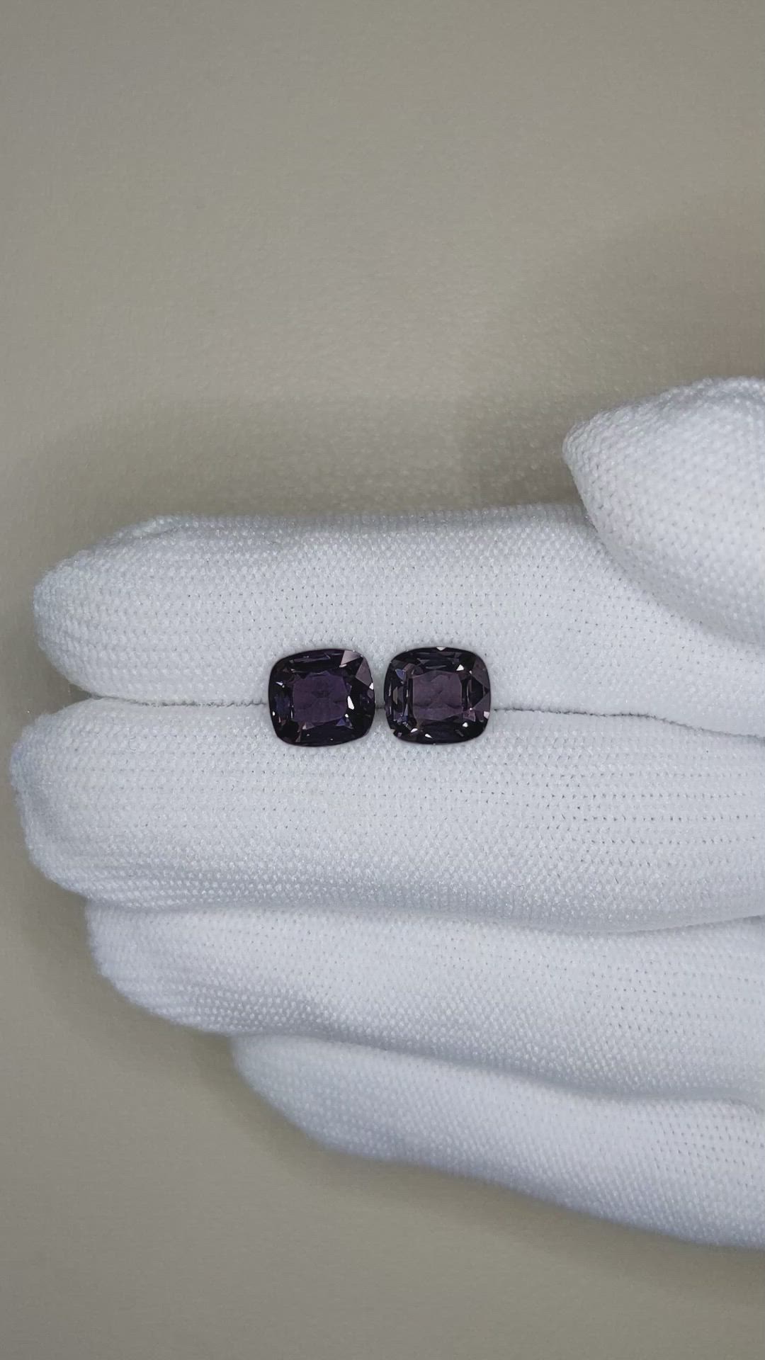 4.83&nbsp;Ct.Tw.Total Carat Weight Purple Spinel Pair from Burma (Myanmar) Size Video