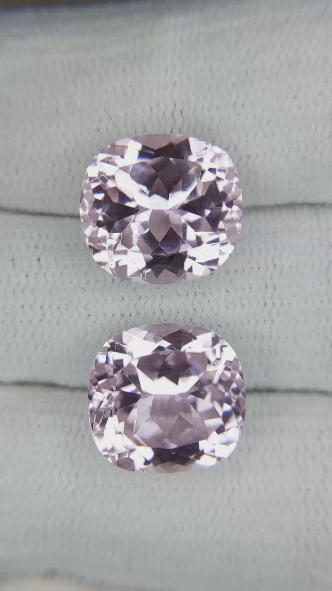 19.97&nbsp;Ct.Tw.Total Carat Weight Pink Kunzite Pair from Afghanistan Size Video