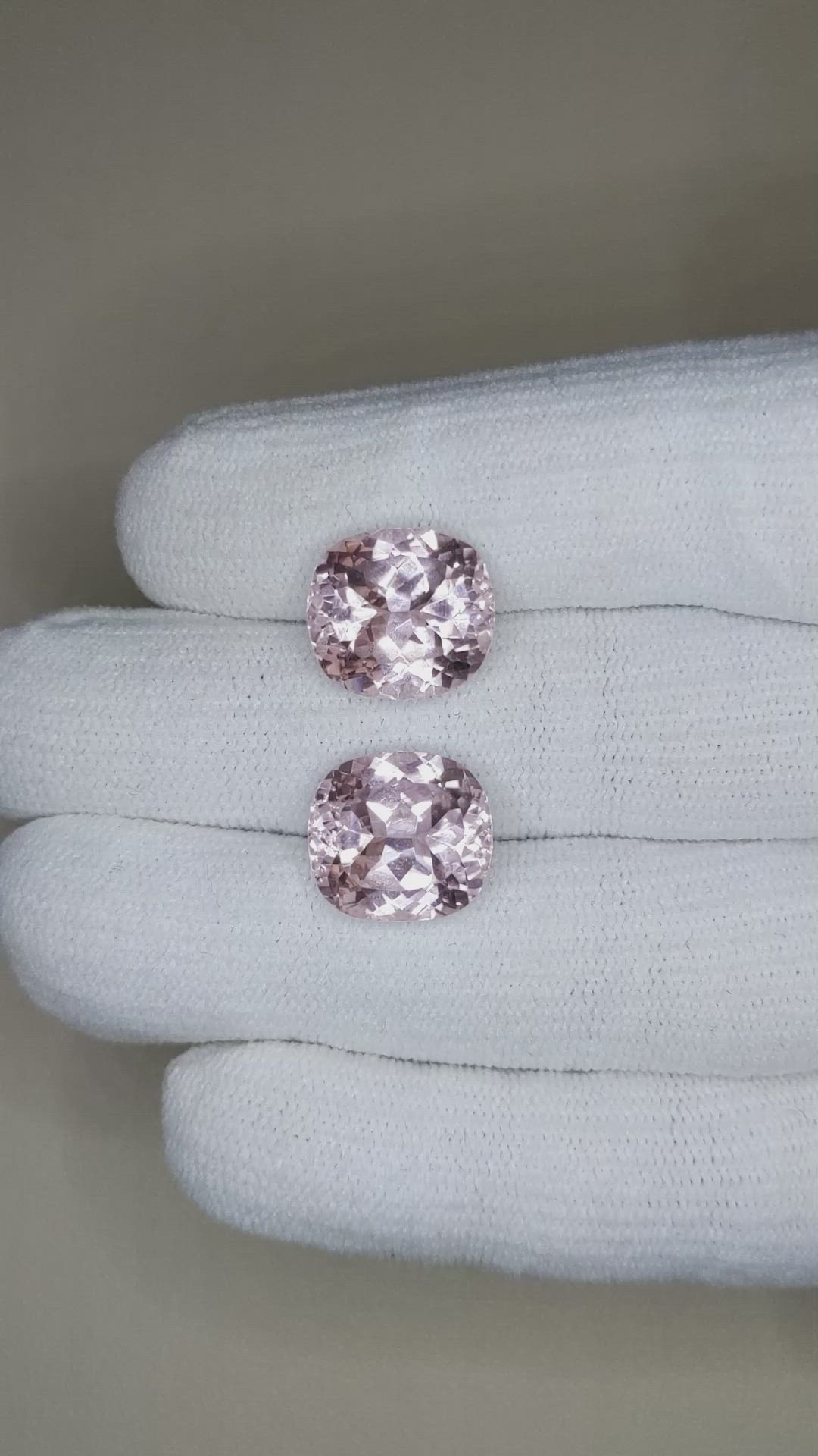 19.97&nbsp;Ct.Tw.Total Carat Weight Pink Kunzite Pair from Afghanistan Size Video
