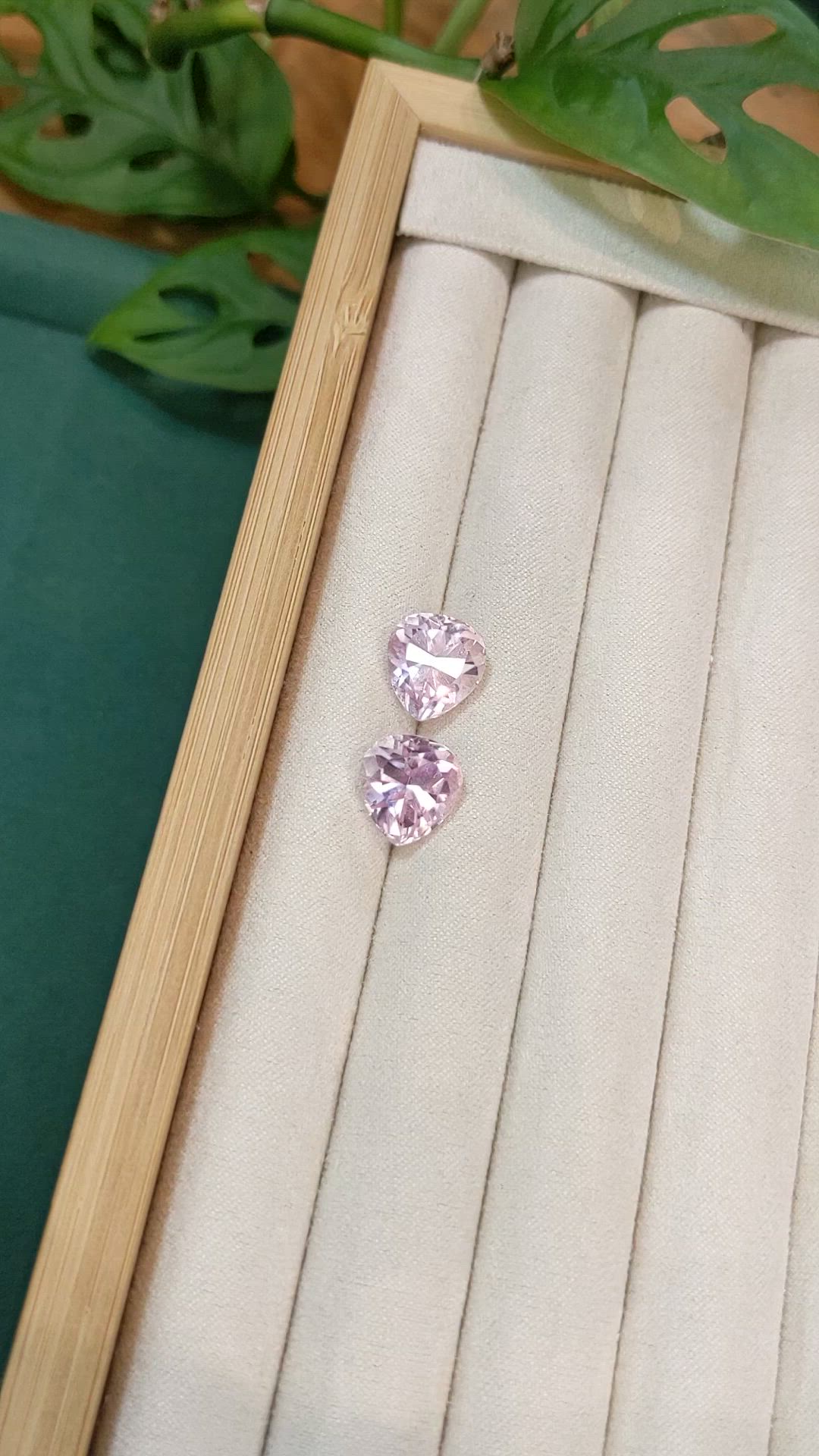 12.75&nbsp;Ct.Tw.Total Carat Weight Pink Kunzite Pair from Afghanistan Size Video