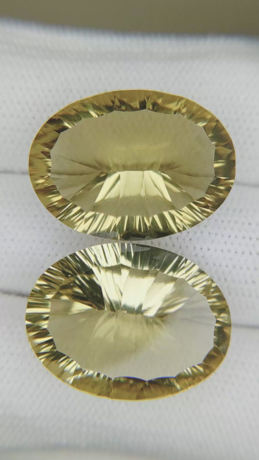 35.45&nbsp;Ct.Tw.Total Carat Weight Yellowish Brown Citrine Pair from Brazil Size Video