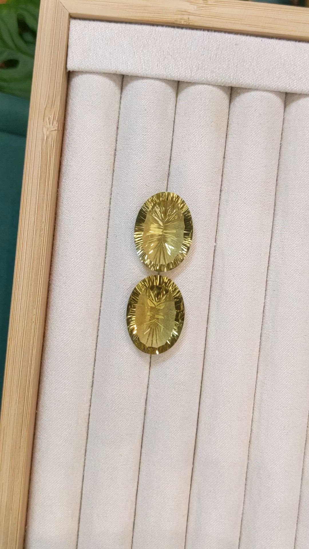 35.45&nbsp;Ct.Tw.Total Carat Weight Yellowish Brown Citrine Pair from Brazil Size Video