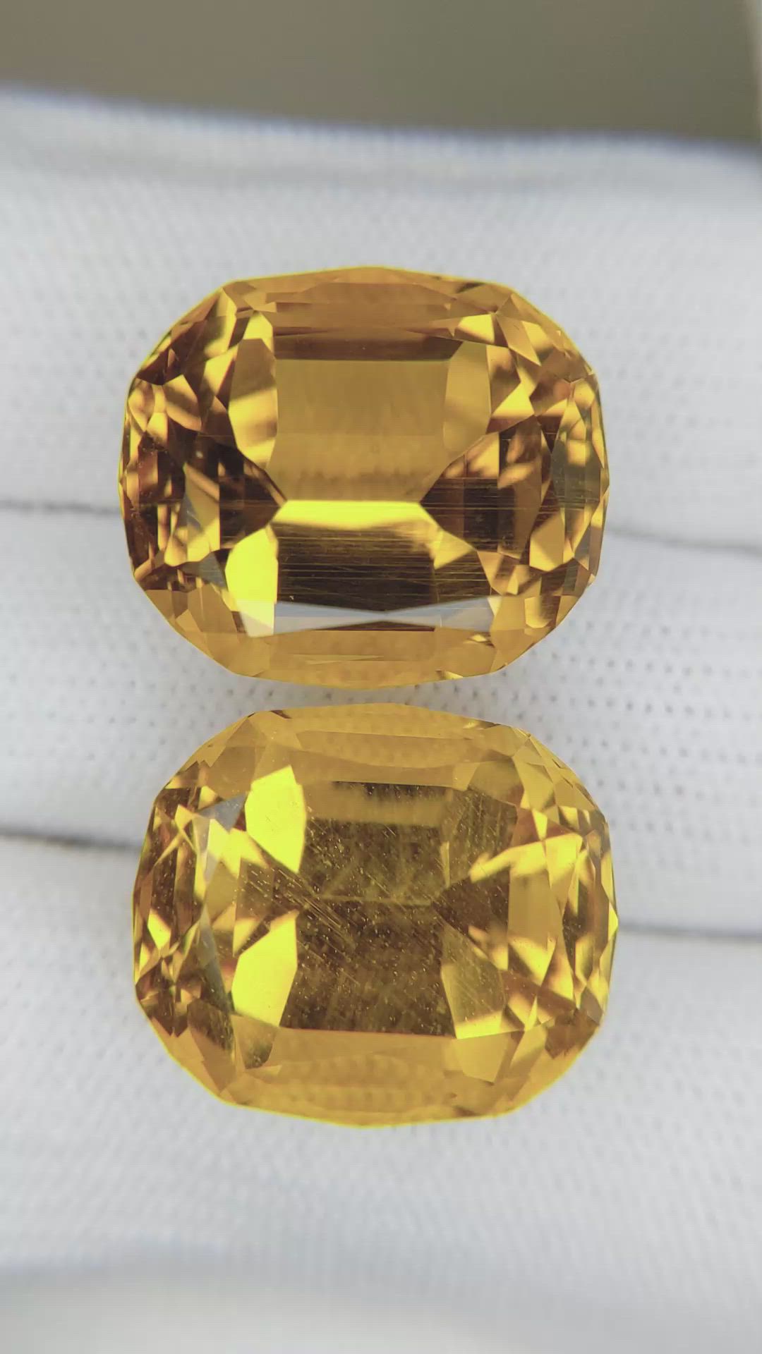41.36 Ct.Tw.Total Carat Weight Yellowish Orange Heliodor Pair from Namibia Size Video