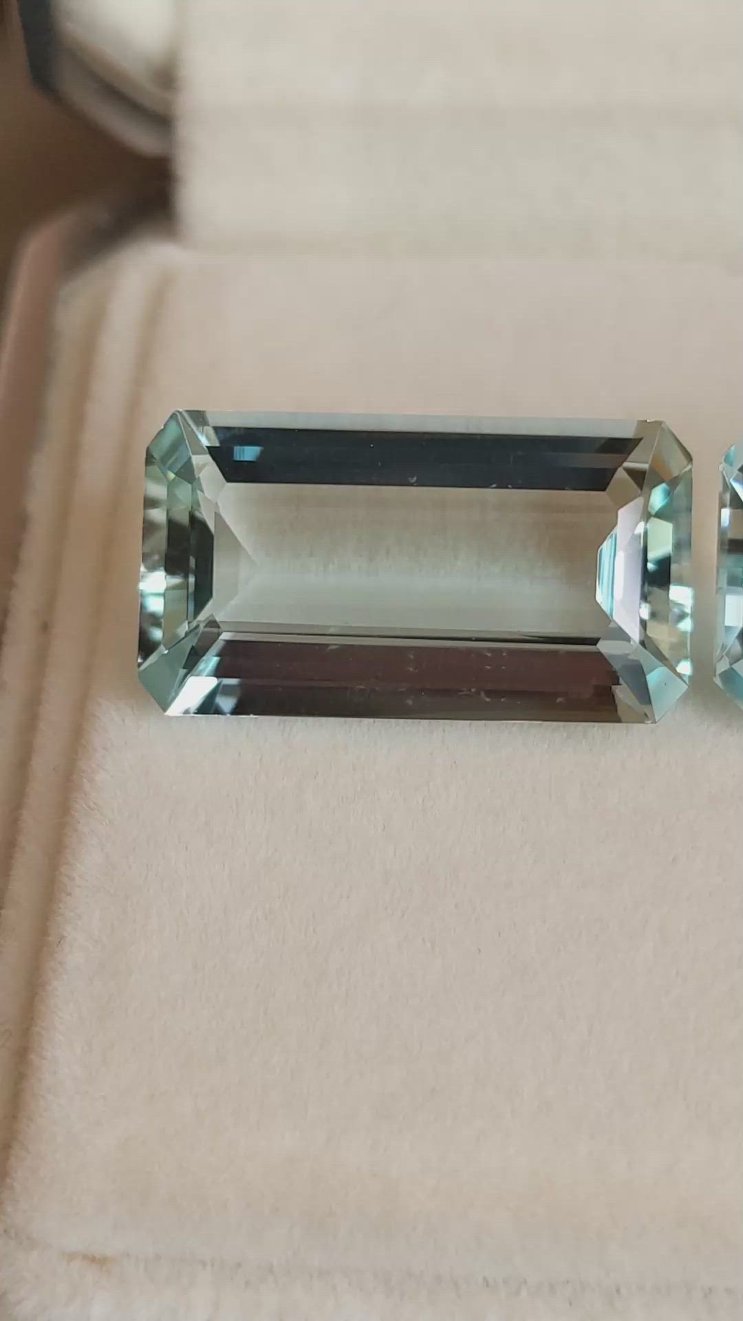 23.74 Ct.Tw.Total Carat Weight Blue Aquamarine Pair from Brazil Size Video