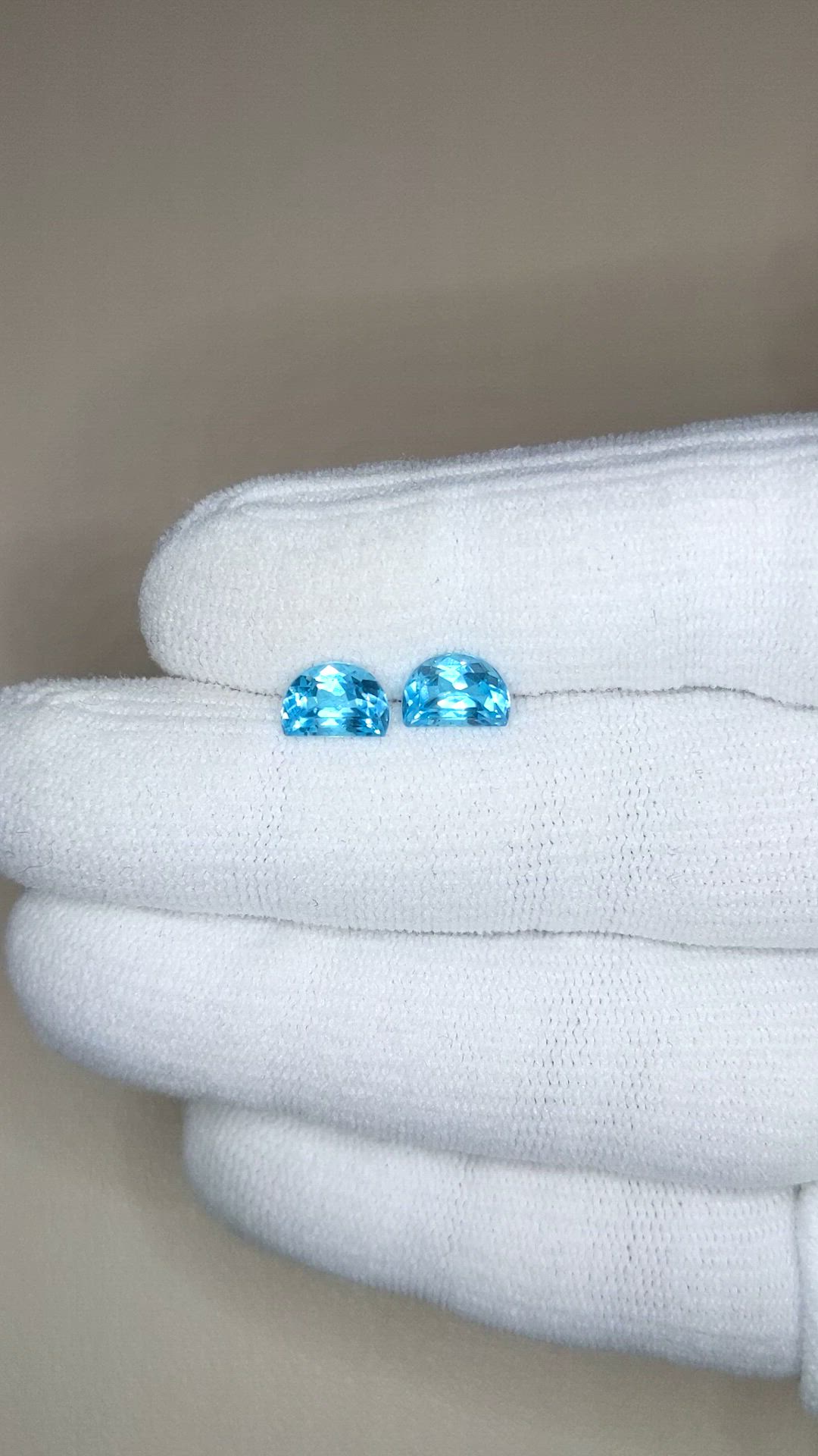 2.71&nbsp;Ct.Tw.Total Carat Weight Swiss Blue Topaz Pair from Brazil Size Video