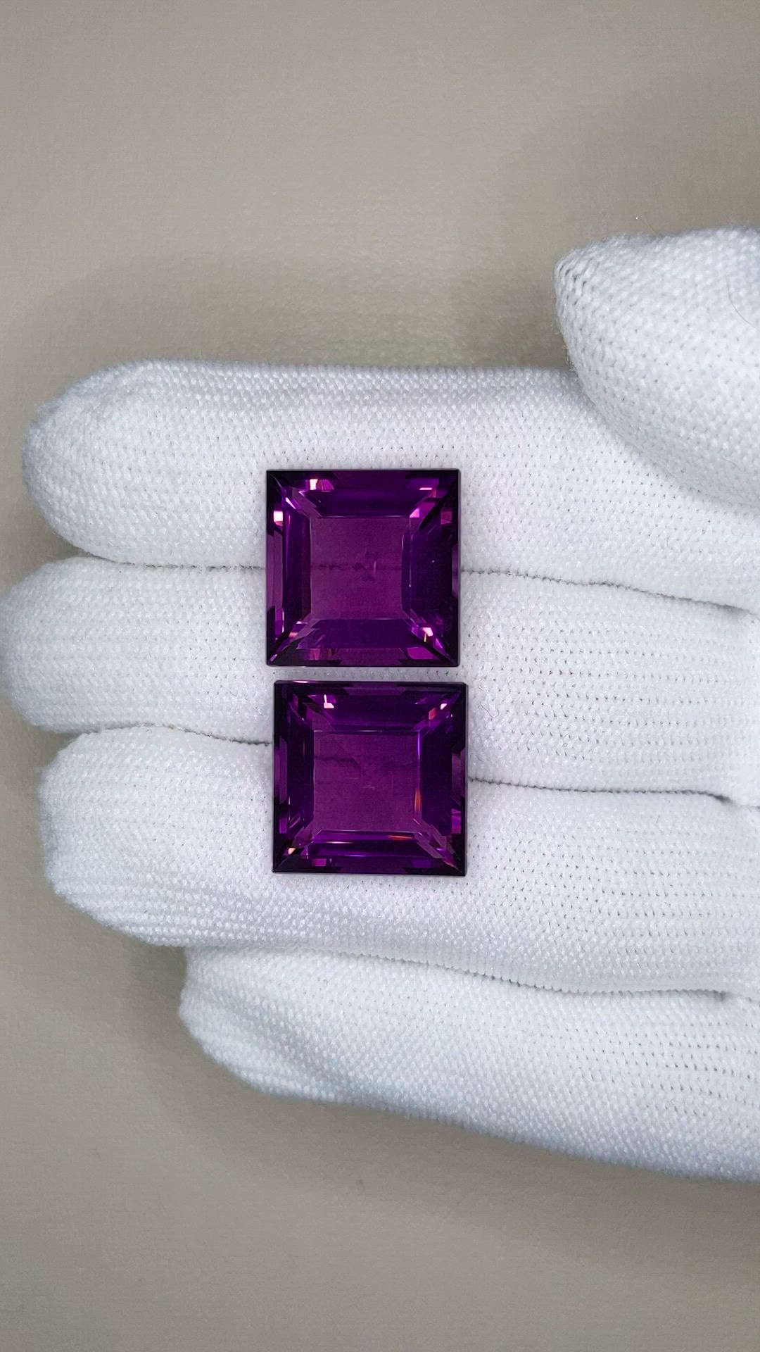 26.30&nbsp;Ct.Tw.Total Carat Weight Purple Amethyst Pair from Brazil Size Video