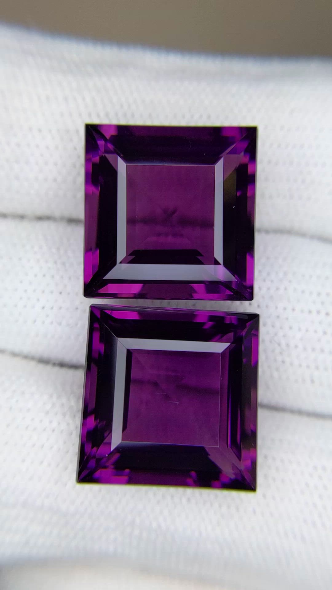 26.30&nbsp;Ct.Tw.Total Carat Weight Purple Amethyst Pair from Brazil Size Video