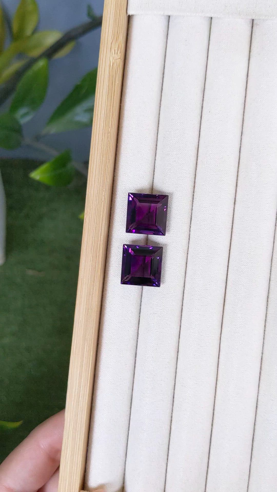 26.30&nbsp;Ct.Tw.Total Carat Weight Purple Amethyst Pair from Brazil Size Video