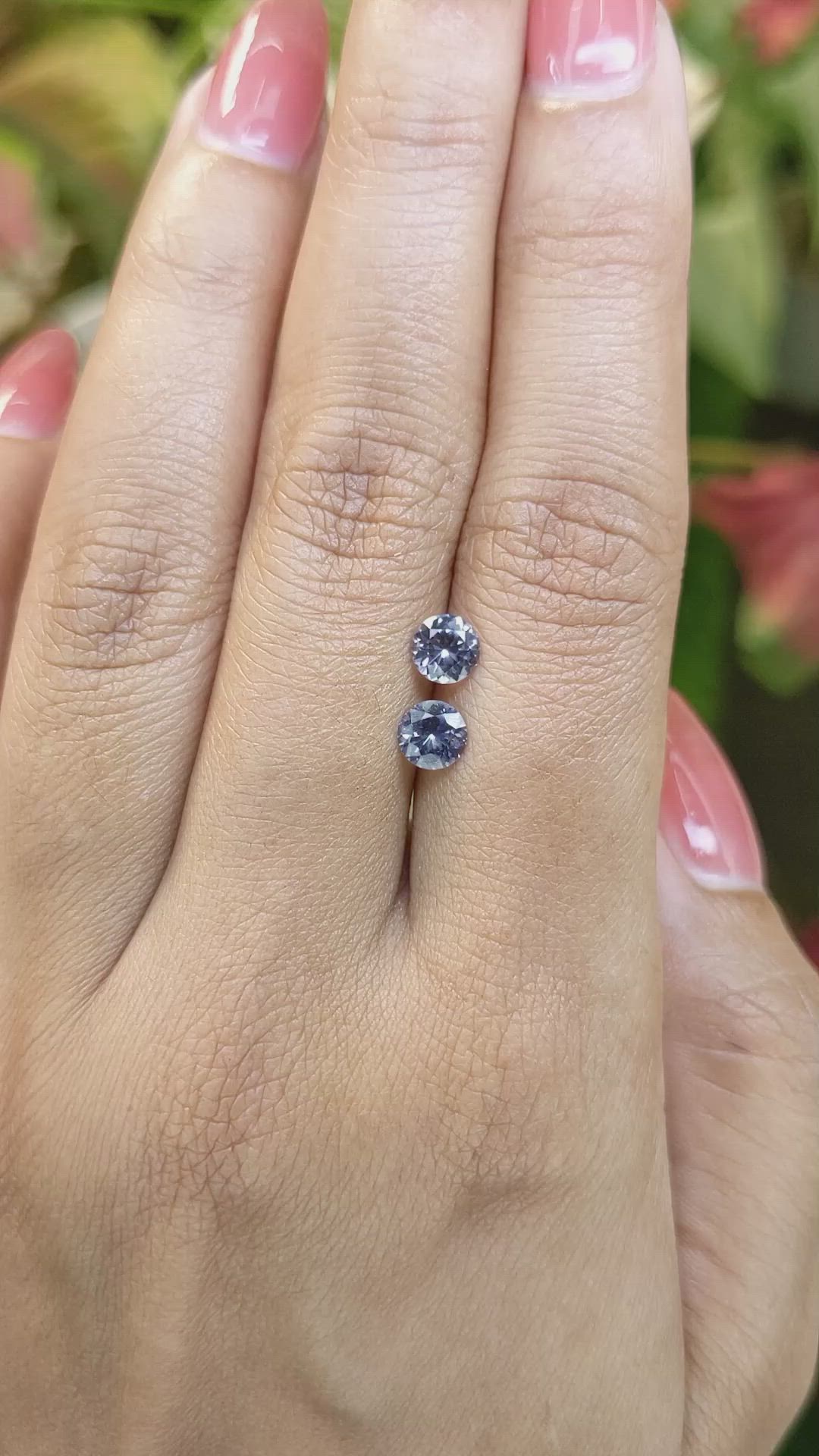 0.99&nbsp;Ct.Tw.Total Carat Weight Greyish Blue Spinel Pair from Ceylon (Sri Lanka) Size Video