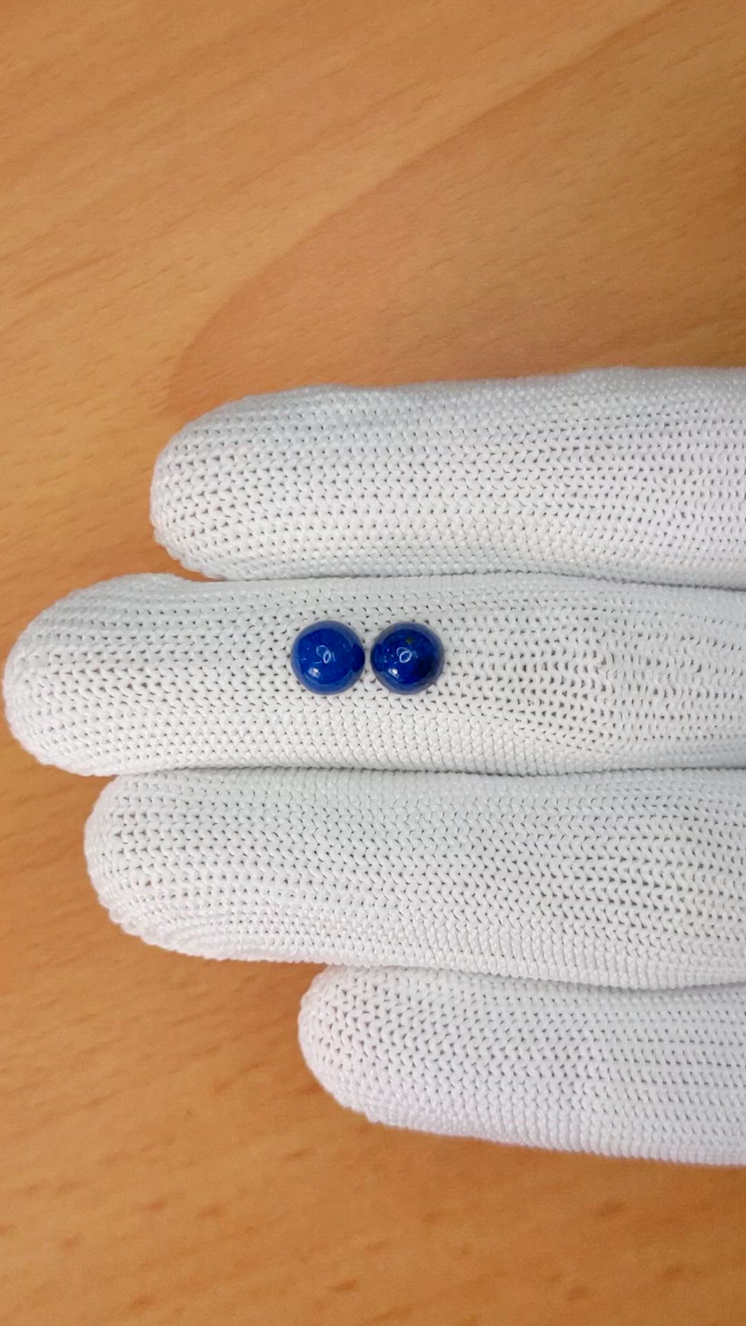1.80&nbsp;Ct.Tw.Total Carat Weight Cabochon Lapis Pair from Afghanistan Size Video