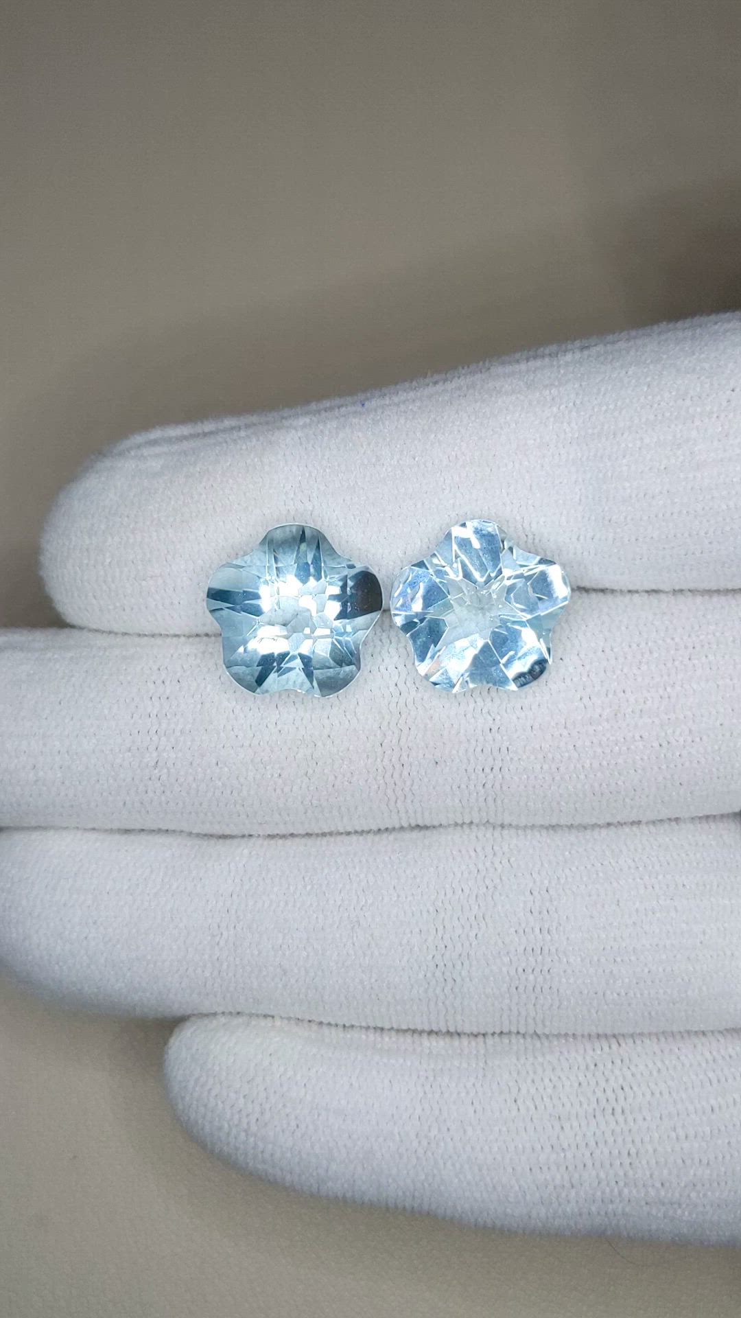 15.58&nbsp;Ct.Tw.Total Carat Weight Blue Aquamarine Pair from Brazil Size Video