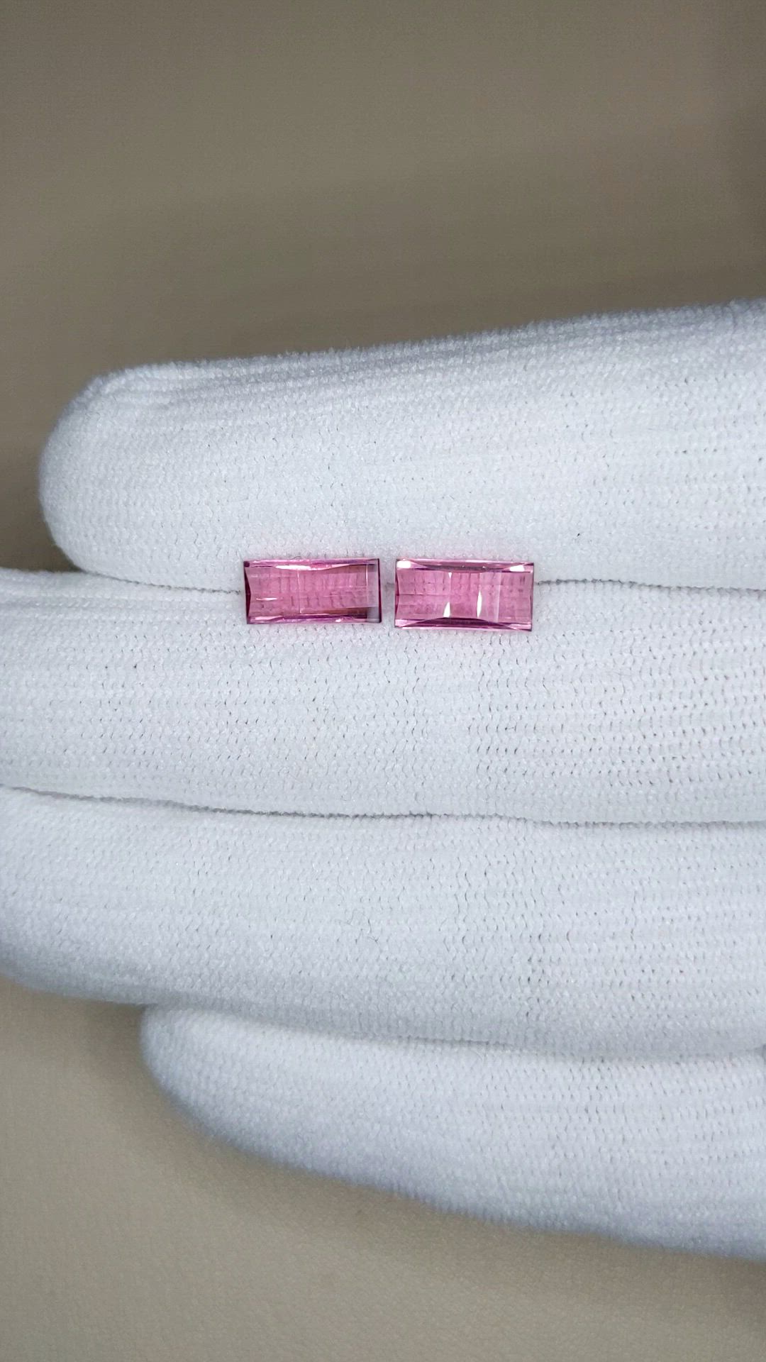 3.18&nbsp;Ct.Tw.Total Carat Weight Pink Tourmaline Pair from Brazil Size Video