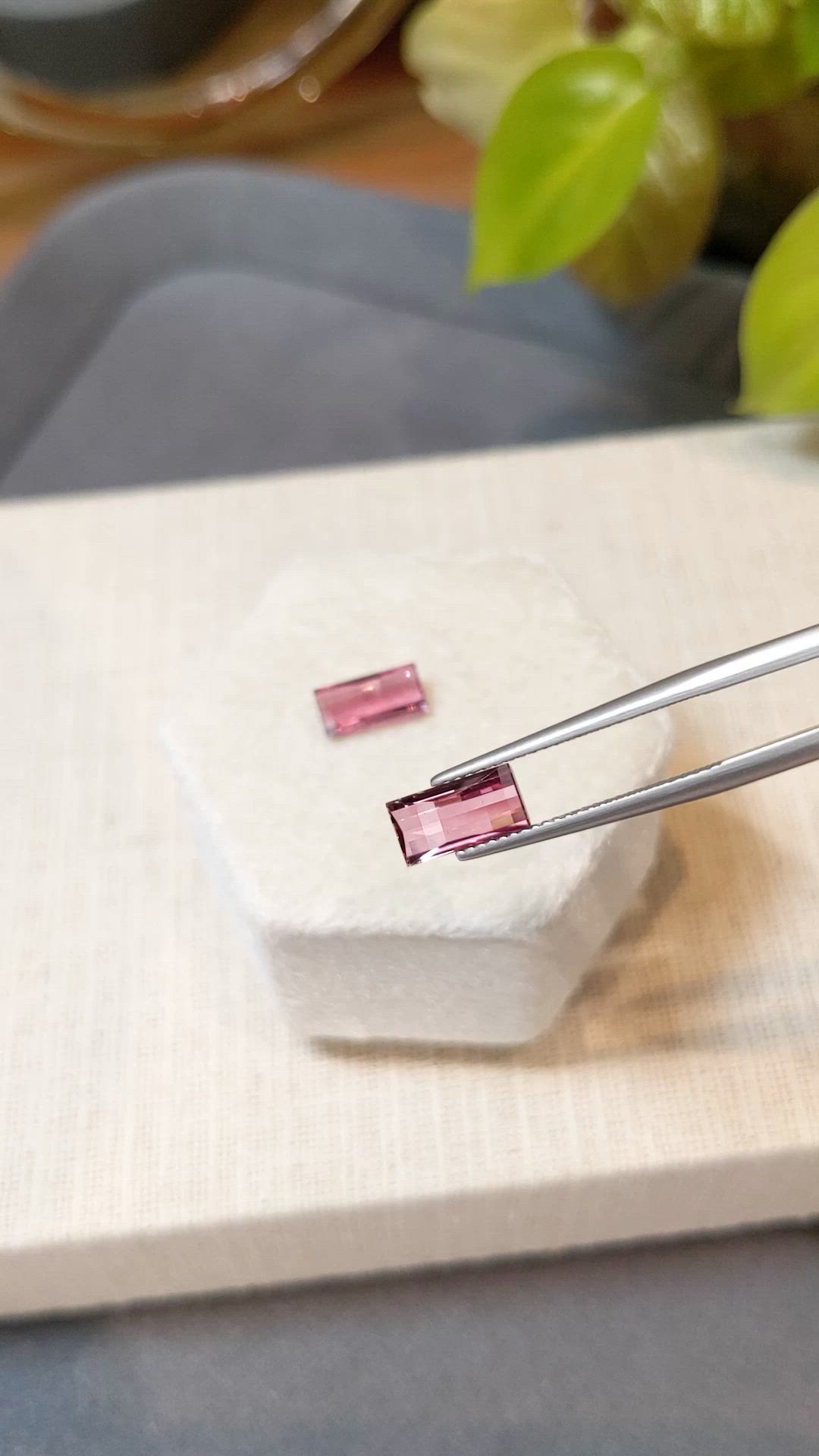 3.18&nbsp;Ct.Tw.Total Carat Weight Pink Tourmaline Pair from Brazil Size Video