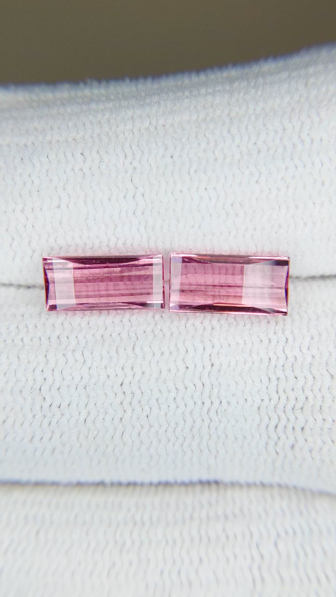 3.18&nbsp;Ct.Tw.Total Carat Weight Pink Tourmaline Pair from Brazil Size Video