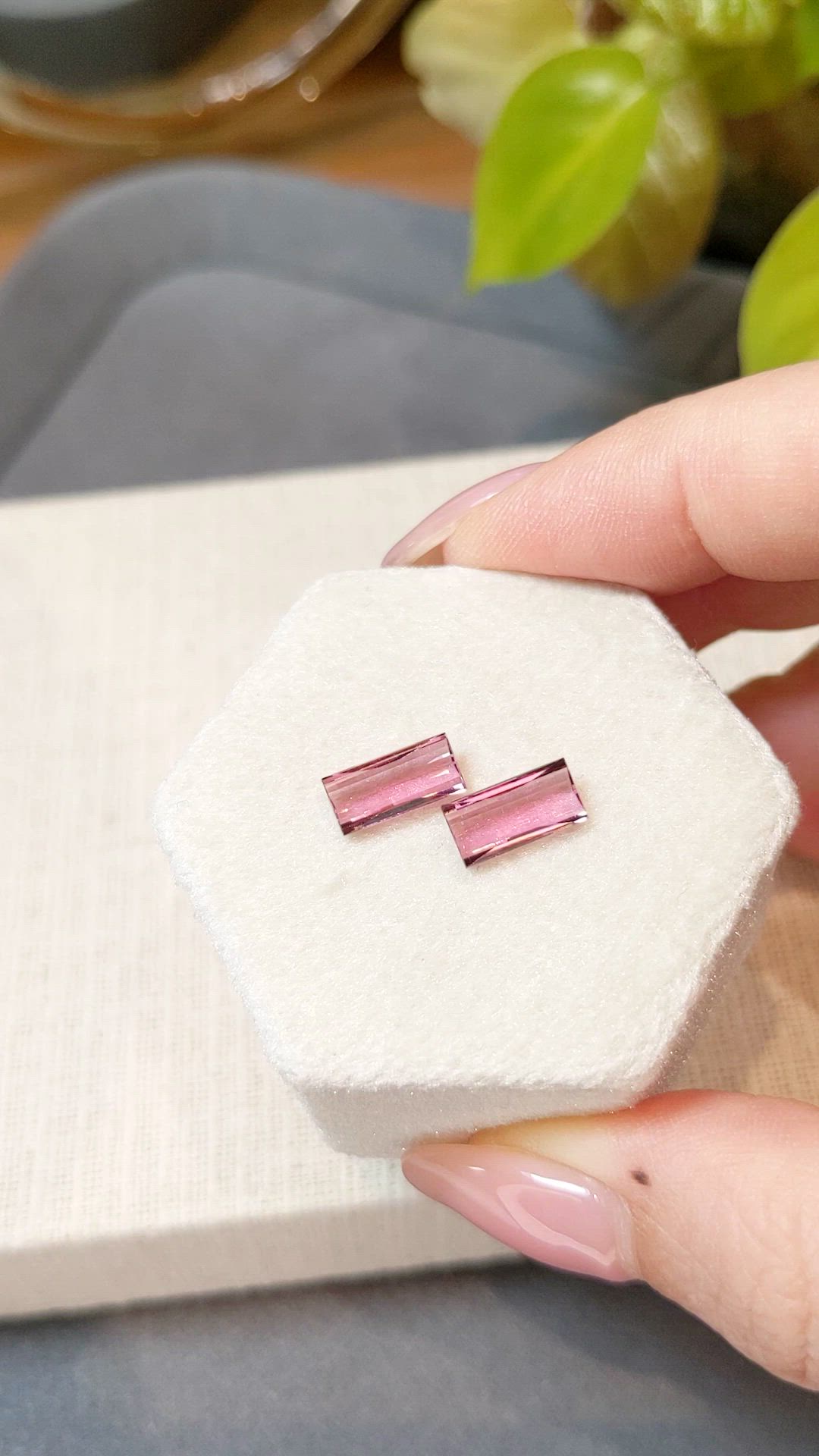 3.18&nbsp;Ct.Tw.Total Carat Weight Pink Tourmaline Pair from Brazil Size Video