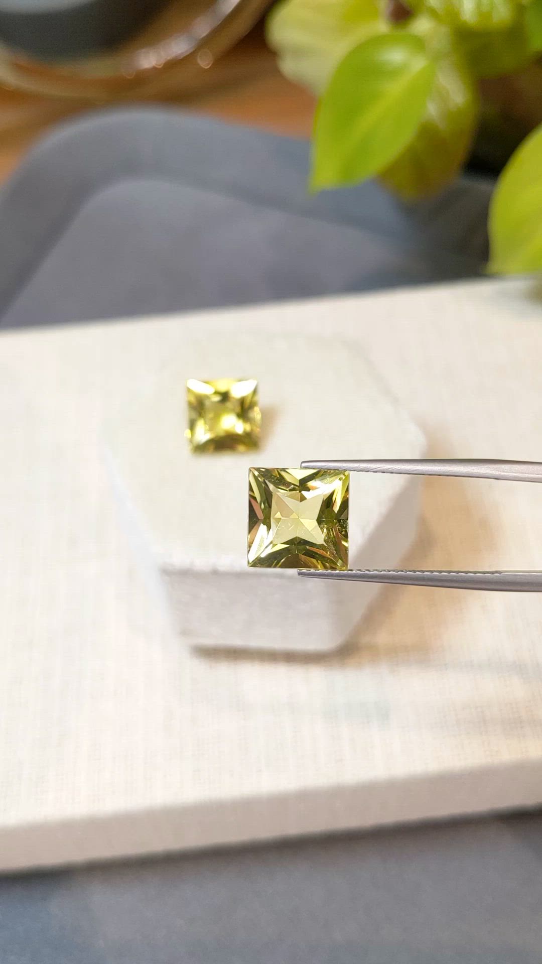 8.78 Ct.Tw.Total Carat Weight Yellow Citrine Pair from Brazil Size Video