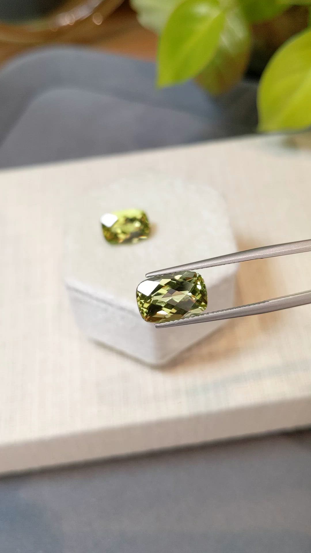 7.83&nbsp;Ct.Tw.Total Carat Weight Lemon Quartz Pair from Brazil Size Video