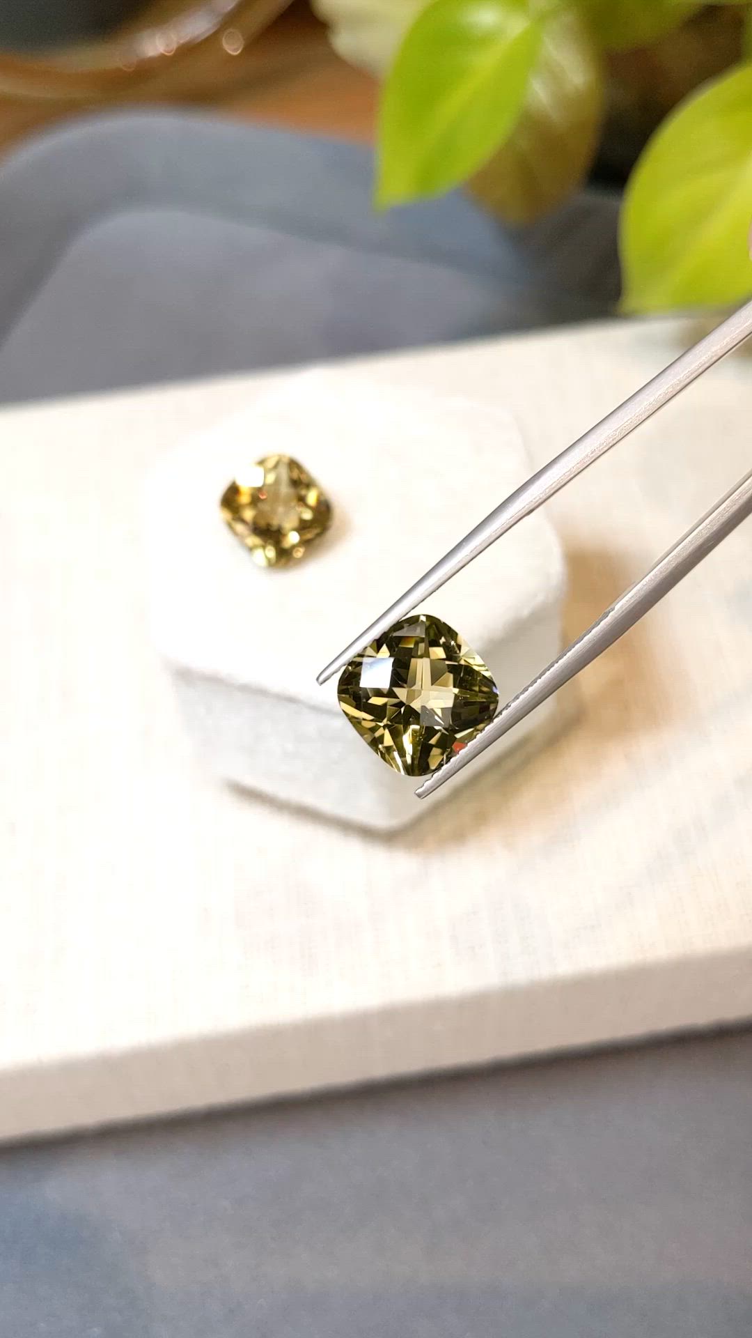 9.64 Ct.Tw.Total Carat Weight Yellow Quartz Pair from Brazil Size Video