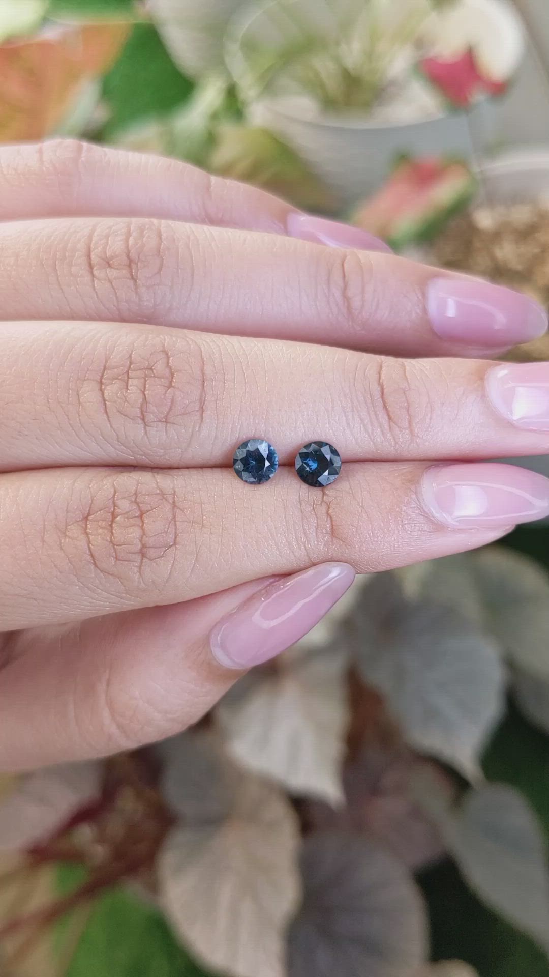 1.03&nbsp;Ct.Tw.Total Carat Weight Greenish Blue Spinel Pair from Ceylon (Sri Lanka) Size Video