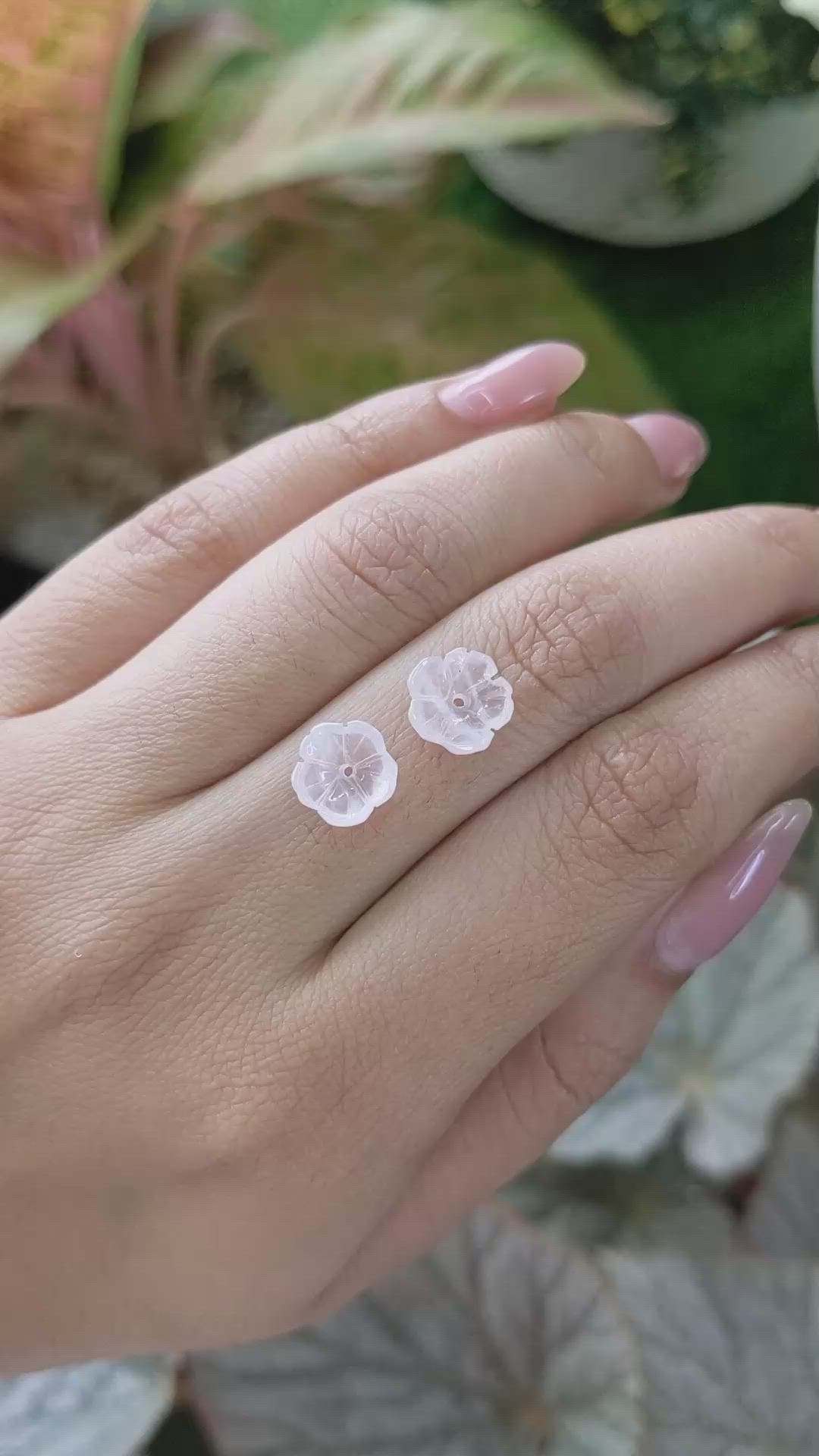 3.49&nbsp;Ct.Tw.Total Carat Weight Pink Rose Quartz Pair from Ceylon (Sri Lanka) Size Video