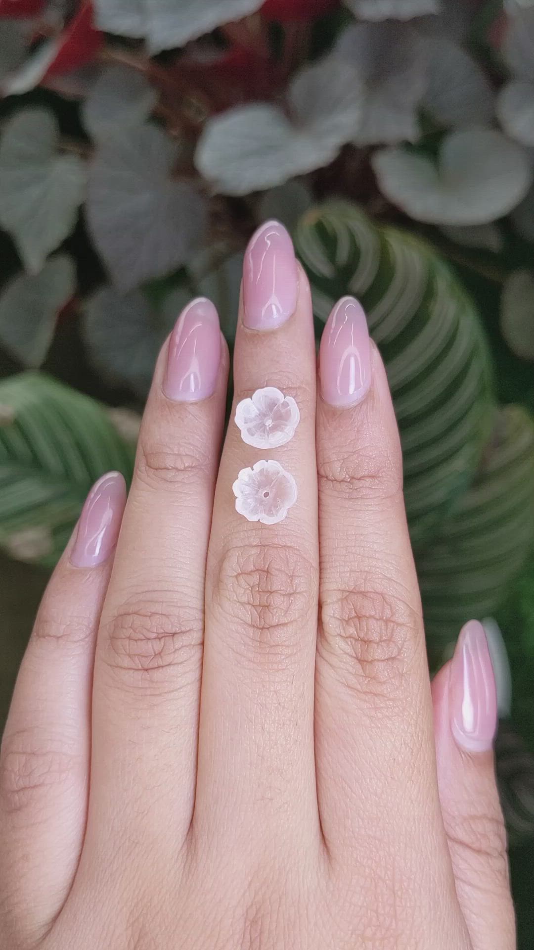 3.44 Ct.Tw.Total Carat Weight Pink Rose Quartz Pair from Ceylon (Sri Lanka) Size Video