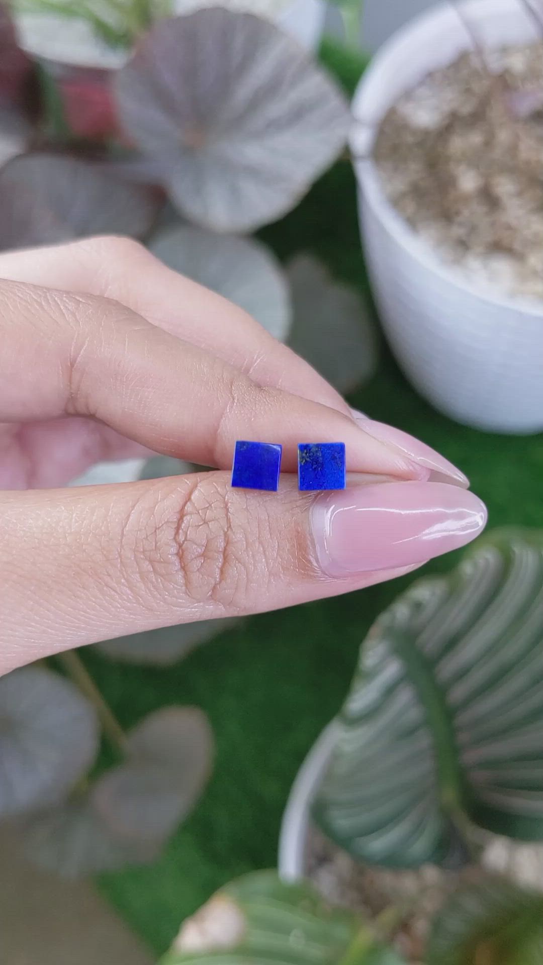 1.68 Ct.Tw.Total Carat Weight Lapis Pair from Afghanistan Size Video