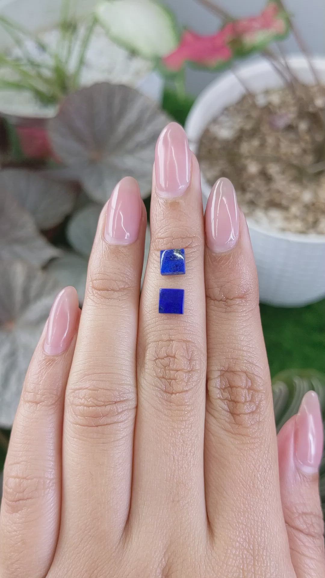 1.68 Ct.Tw.Total Carat Weight Lapis Pair from Afghanistan Size Video